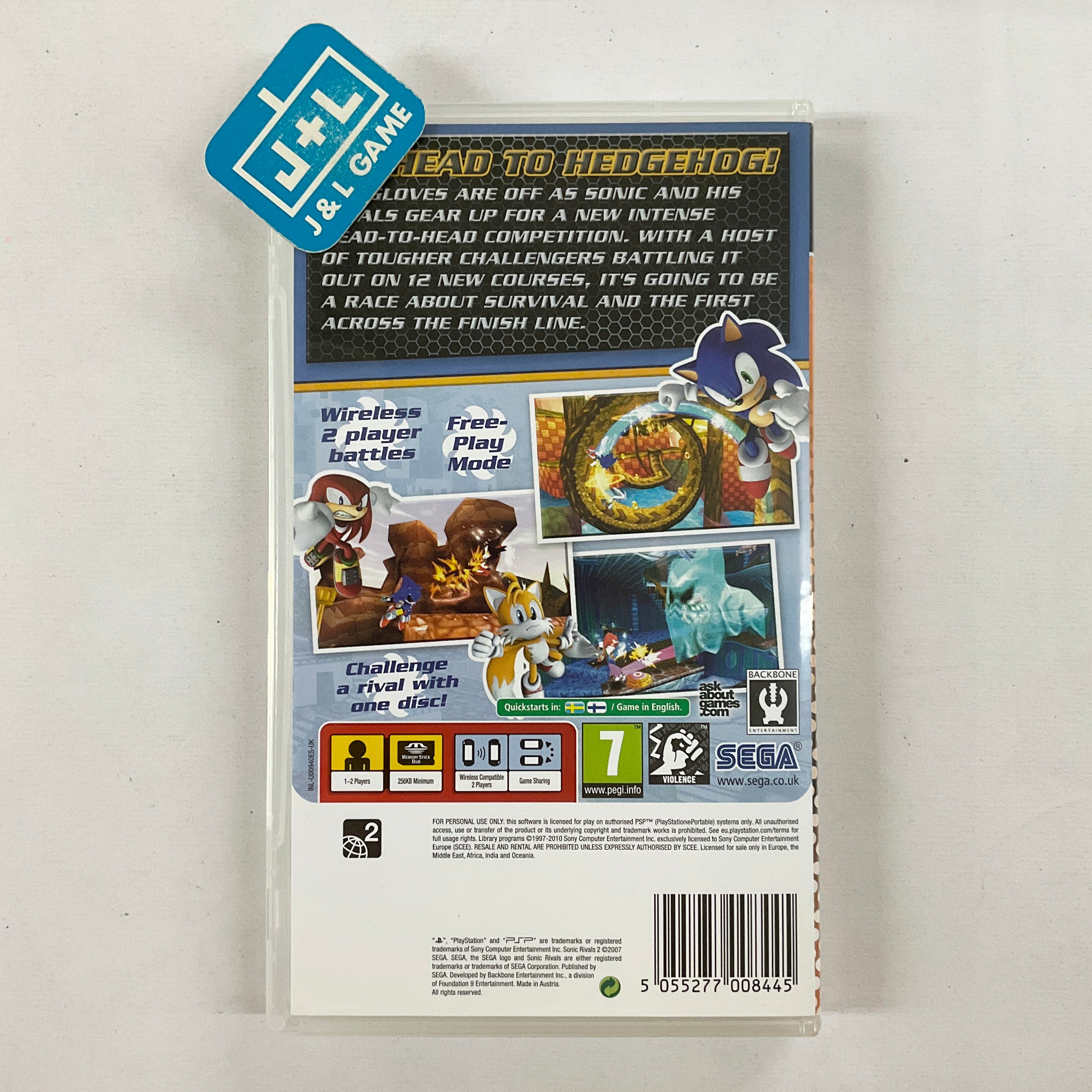 Sonic Rivals 2 (PSP Essentials) - SONY PSP [Pre-Owned] (European Import) Video Games Sega   
