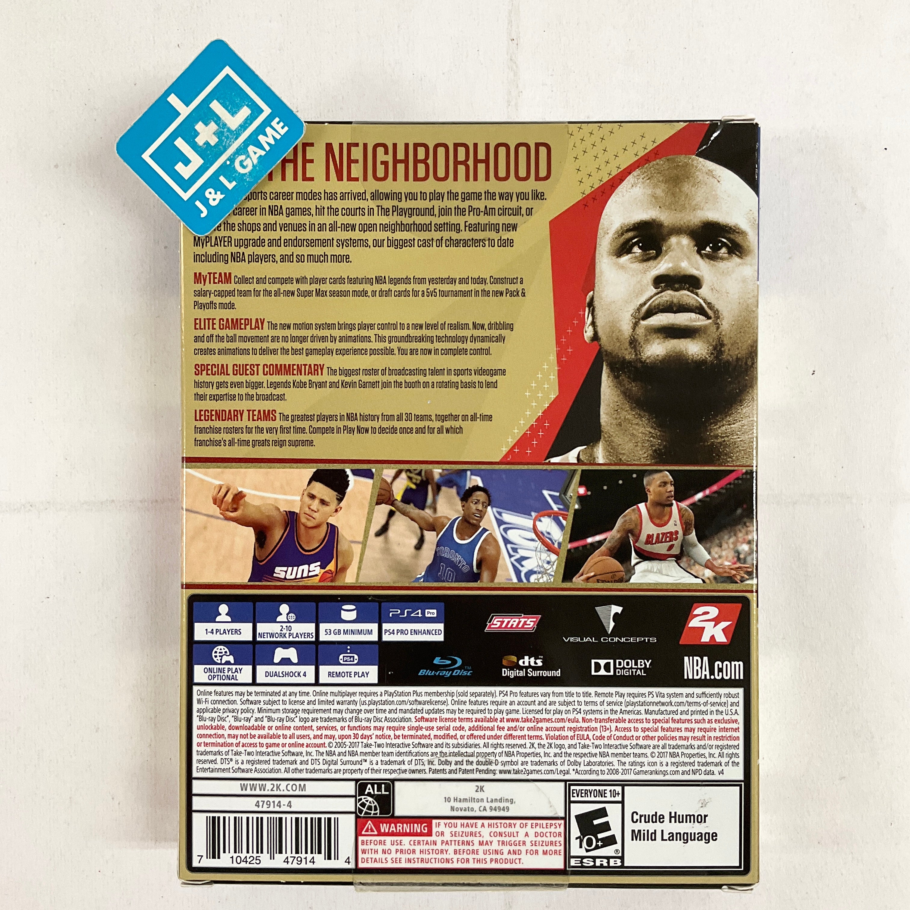NBA 2K18 (Legend Edition Gold) - (PS4) PlayStation 4 | J&L Game