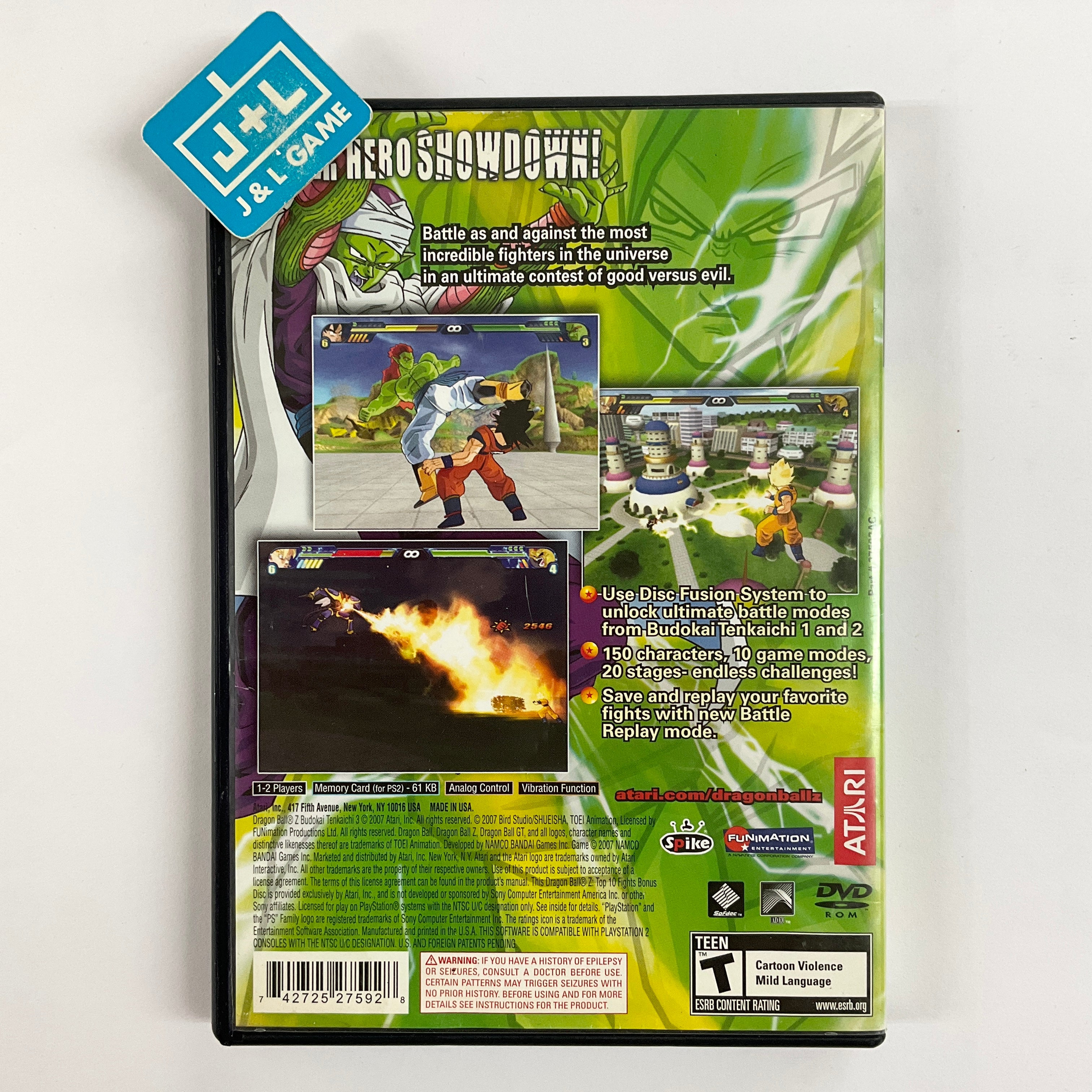 Dragon Ball Z Budokai Tenkaichi 3 with Bonus Disc - (PS2