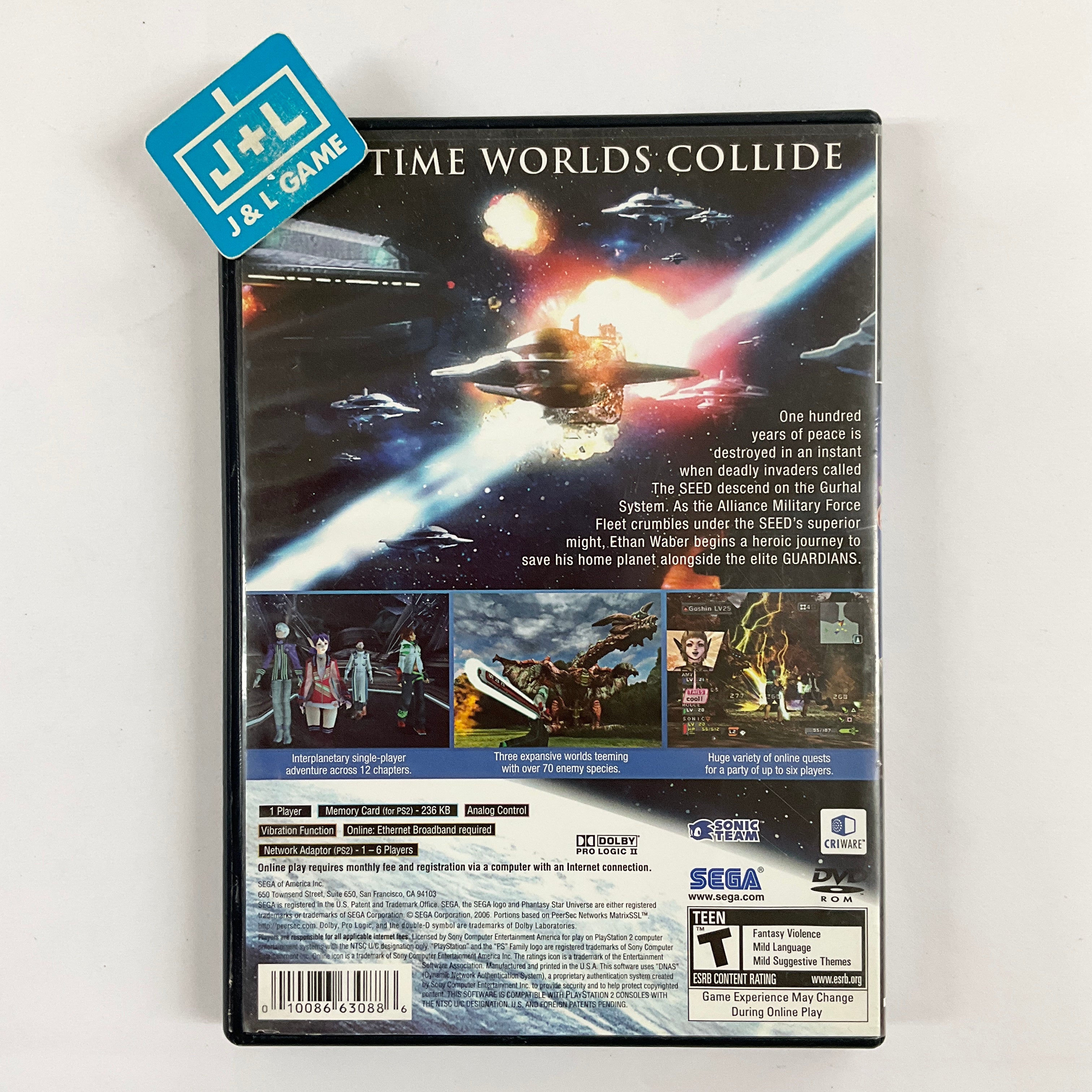 Phantasy Star Universe - (PS2) PlayStation 2 [Pre-Owned] | J&L Game