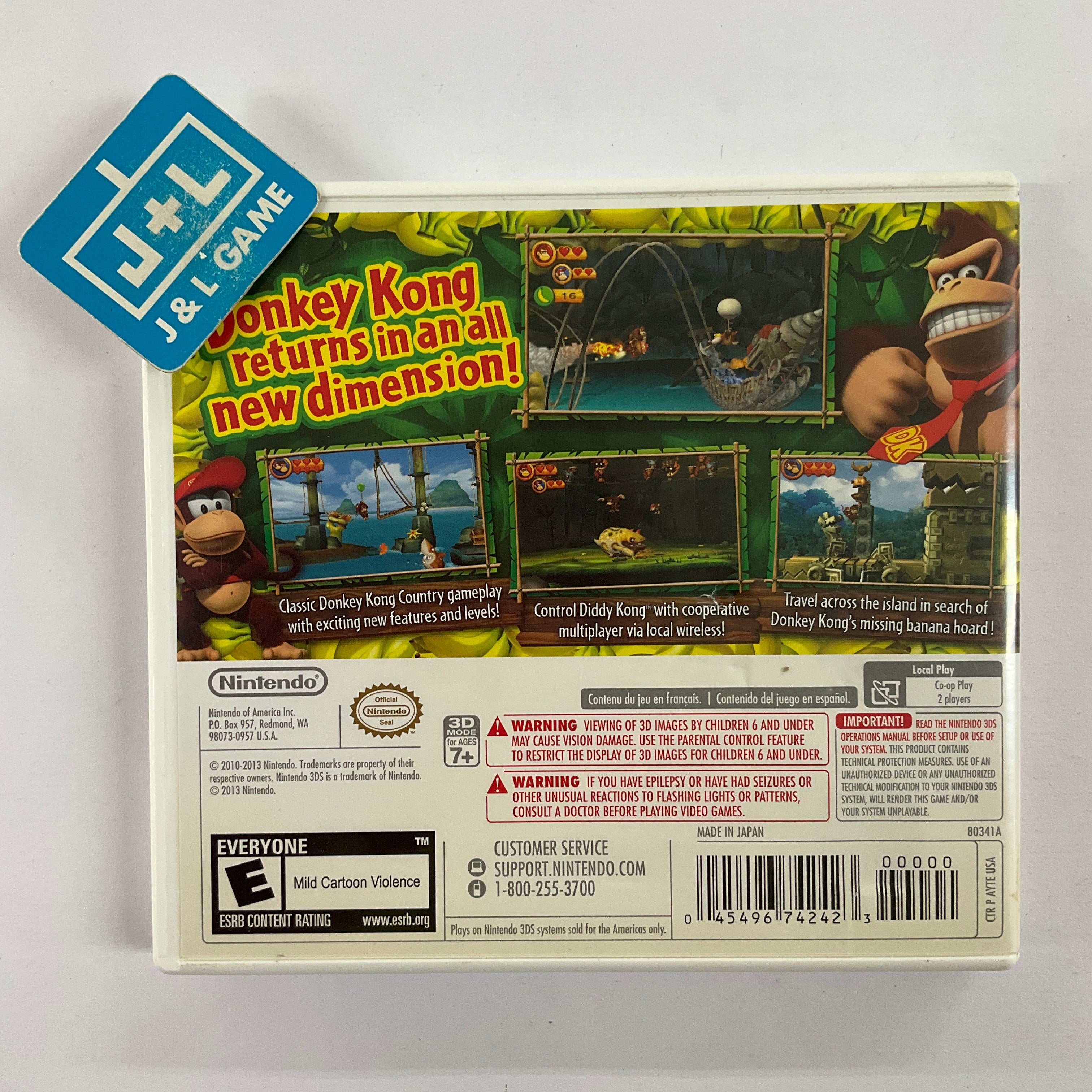 Donkey Kong Country Returns 3D - Nintendo 3DS [Pre-Owned] Video Games Nintendo   