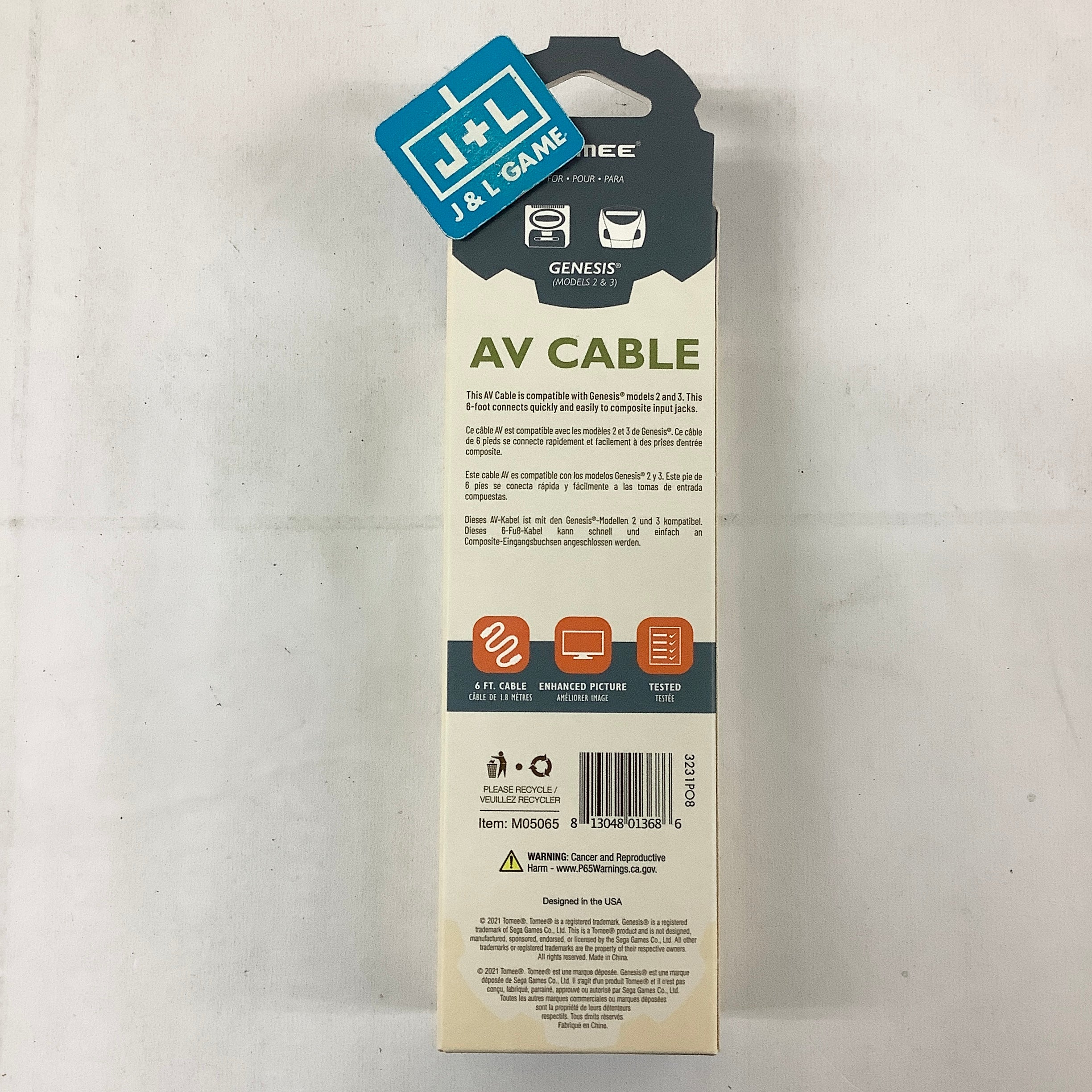 Tomee AV Cable for Sega Genesis 2 and Genesis 3 - (SG) SEGA Genesis Accessories Tomee   