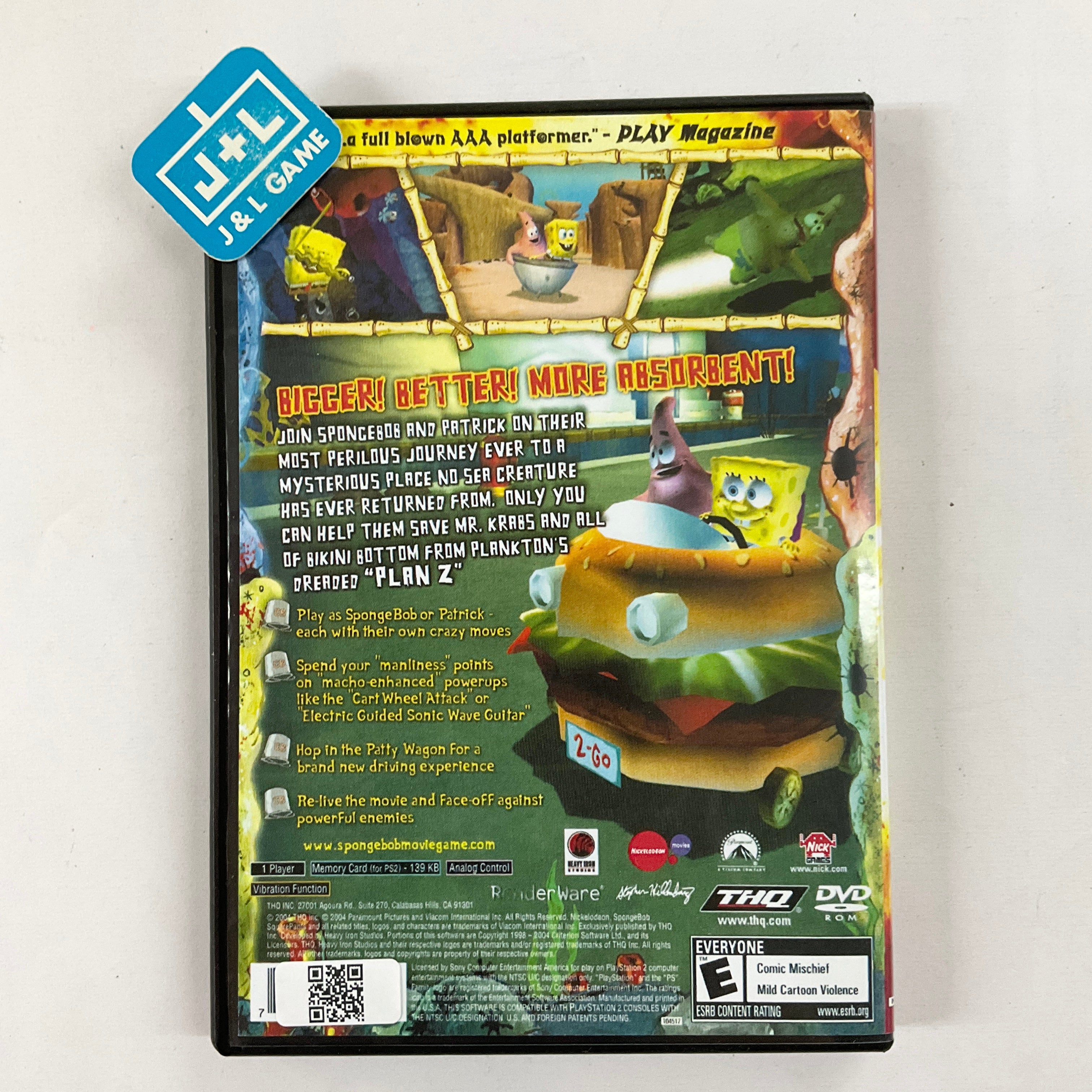 The SpongeBob SquarePants Movie (Greatest Hits) - (PS2) PlayStation 2 [Pre-Owned] Video Games THQ   