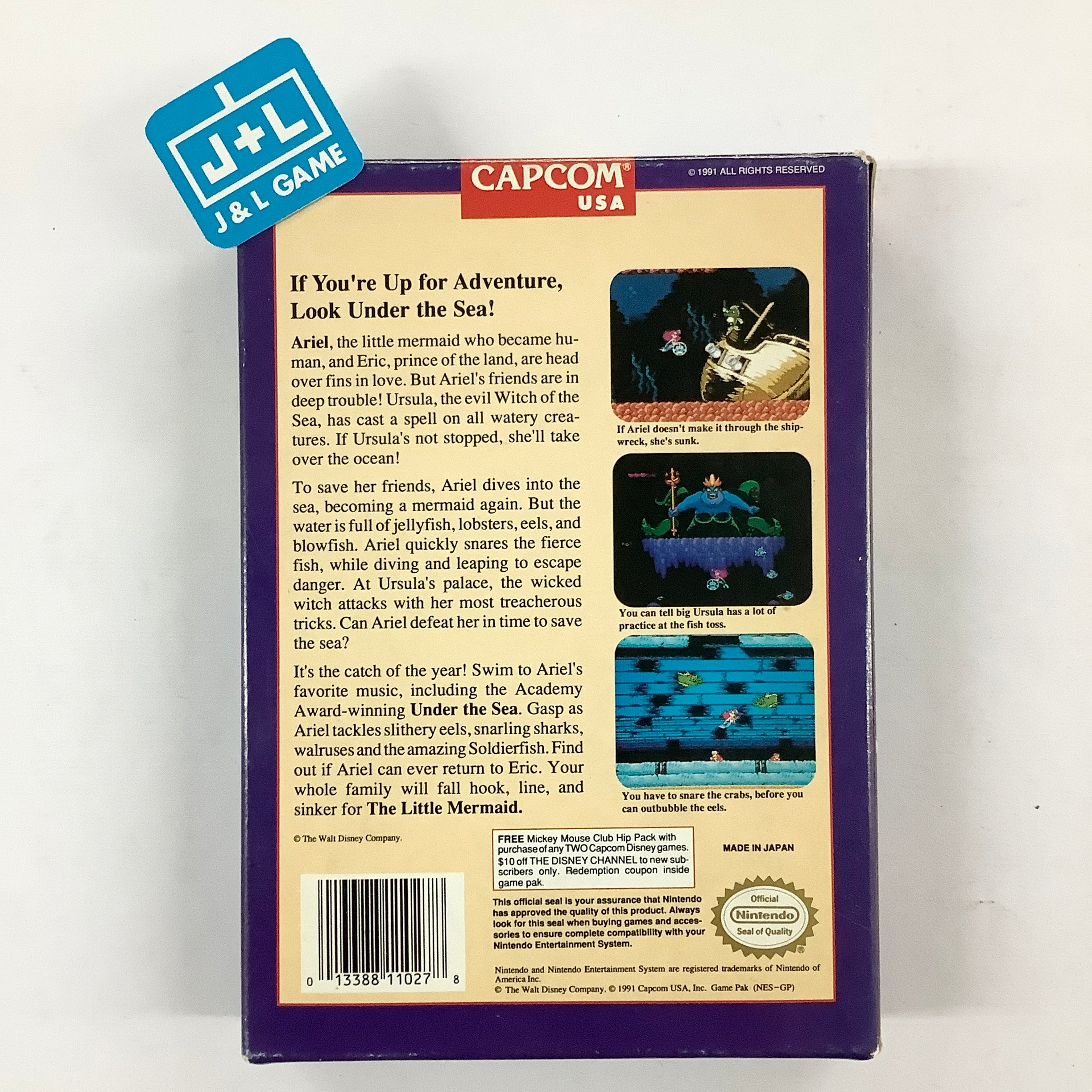 Disney's The Little Mermaid - (NES) Nintendo Entertainment System [Pre-Owned] Video Games Capcom   