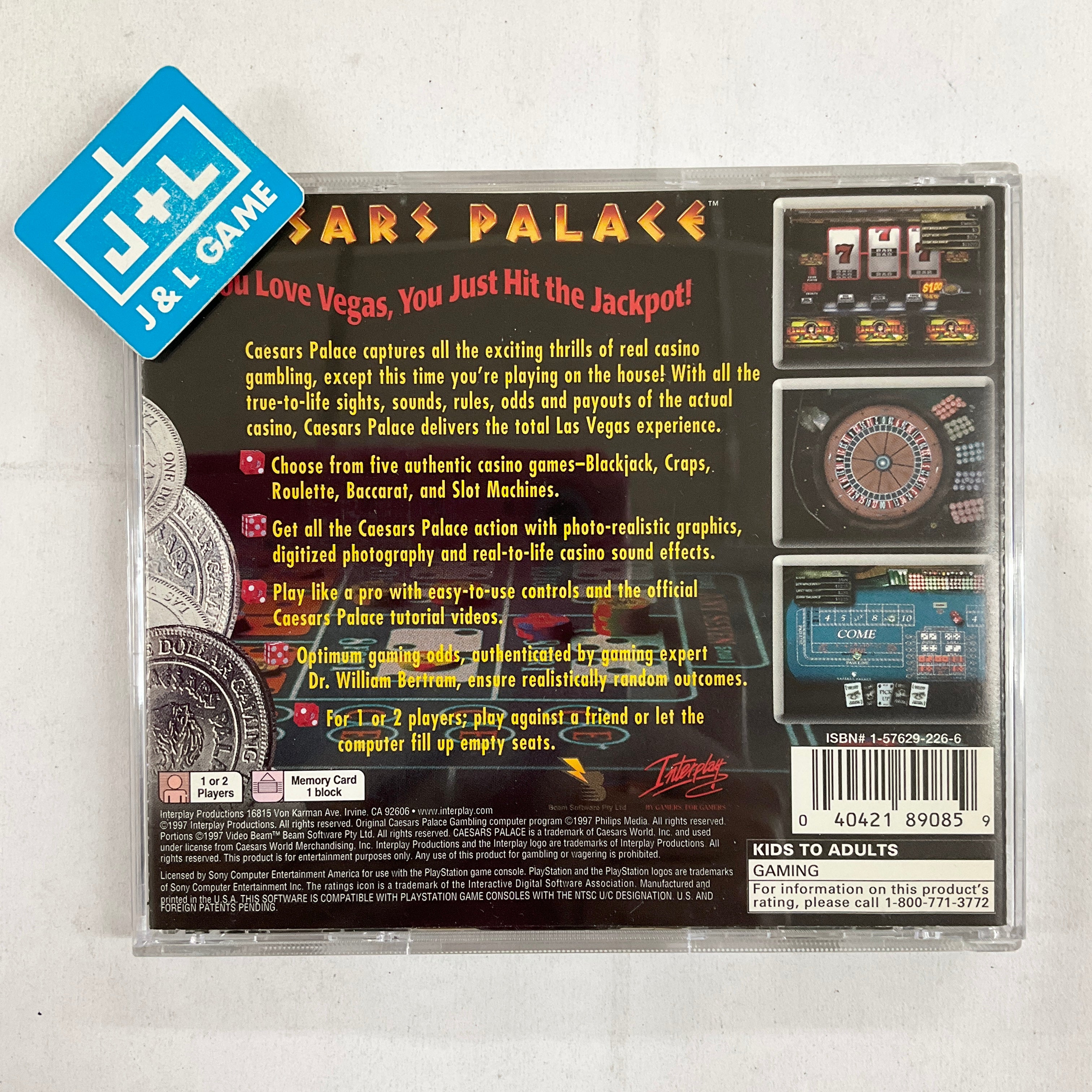 Caesars Palace - (PS1) Playstation [Pre-Owned] Video Games Interplay   