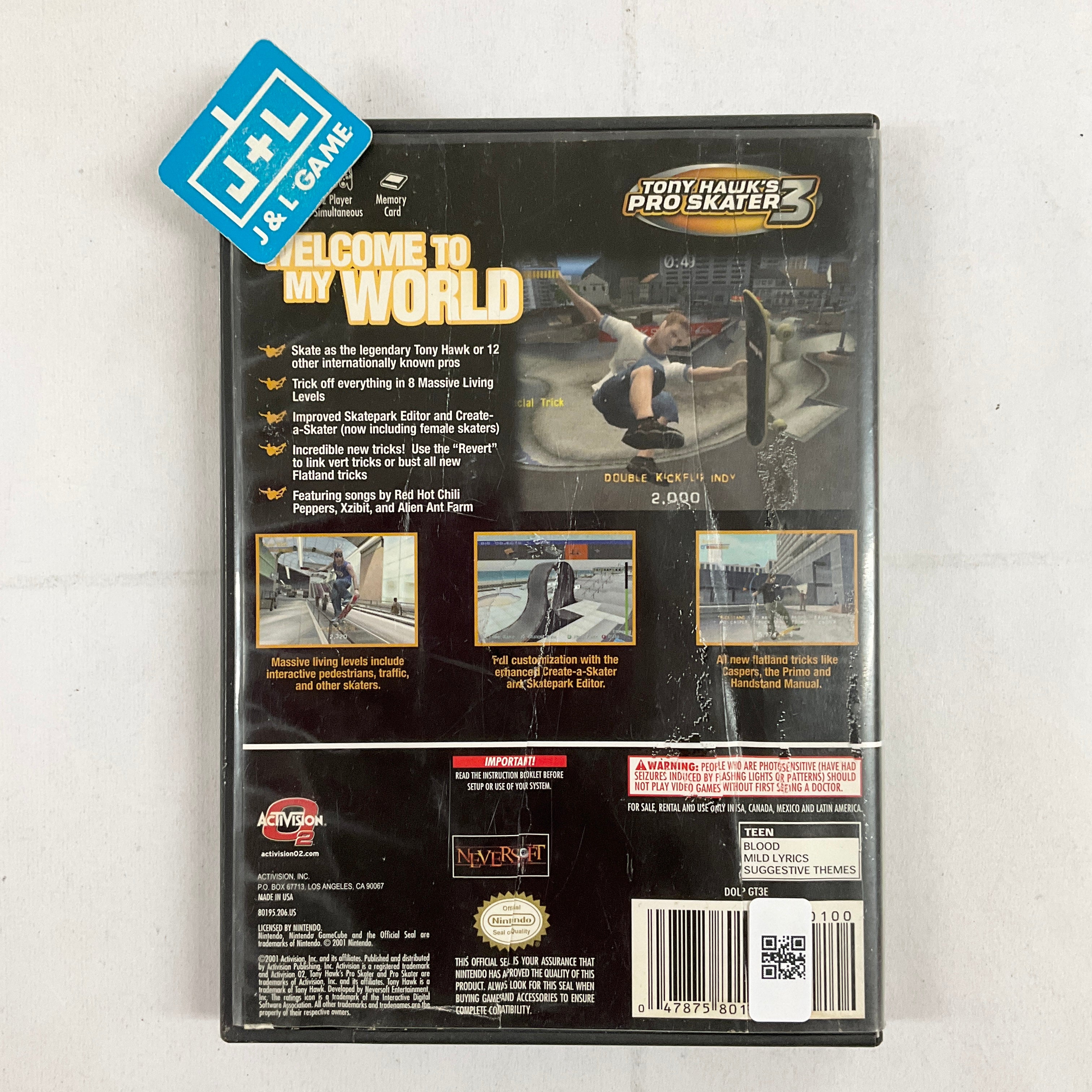 Tony Hawk's Pro Skater 3 - (GC) GameCube [Pre-Owned] Video Games ACTIVISION   