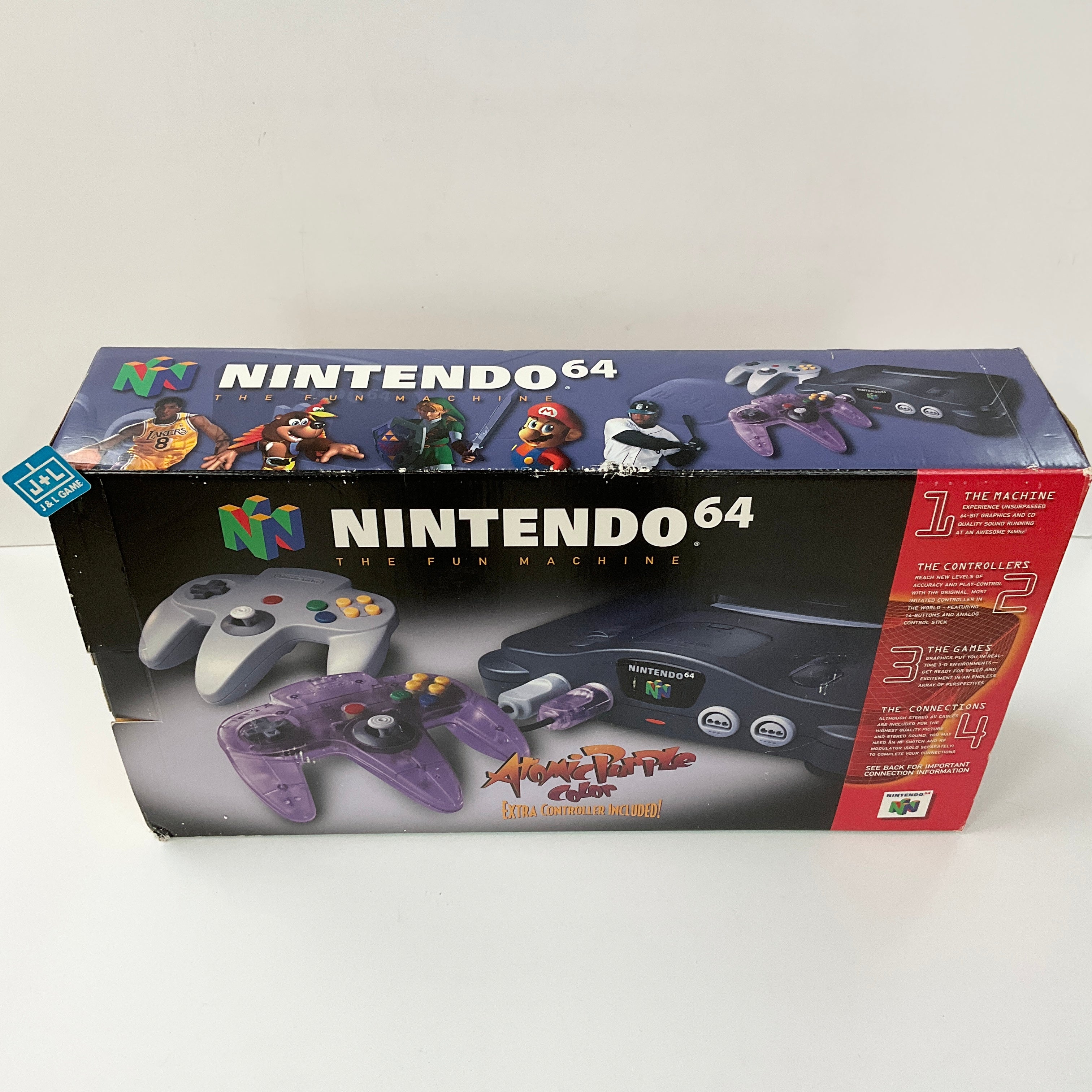 Nintendo 64 Hardware Console w/ Atomic Purple Controller (Black) - (N64) Nintendo 64 [Pre-Owned] Video Games Nintendo   