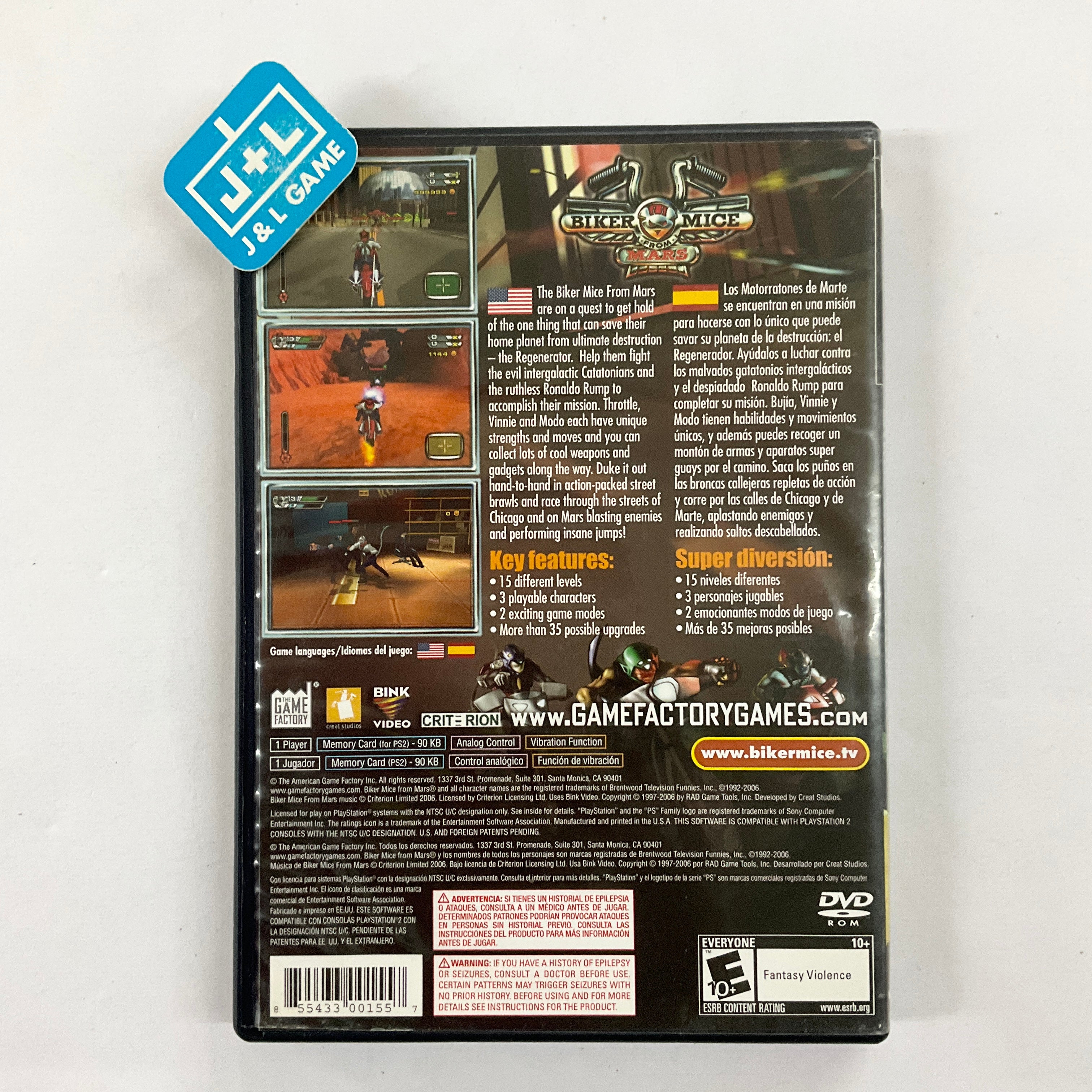 Biker Mice From Mars - (PS2) PlayStation 2 [Pre-Owned] Video Games Game Factory   