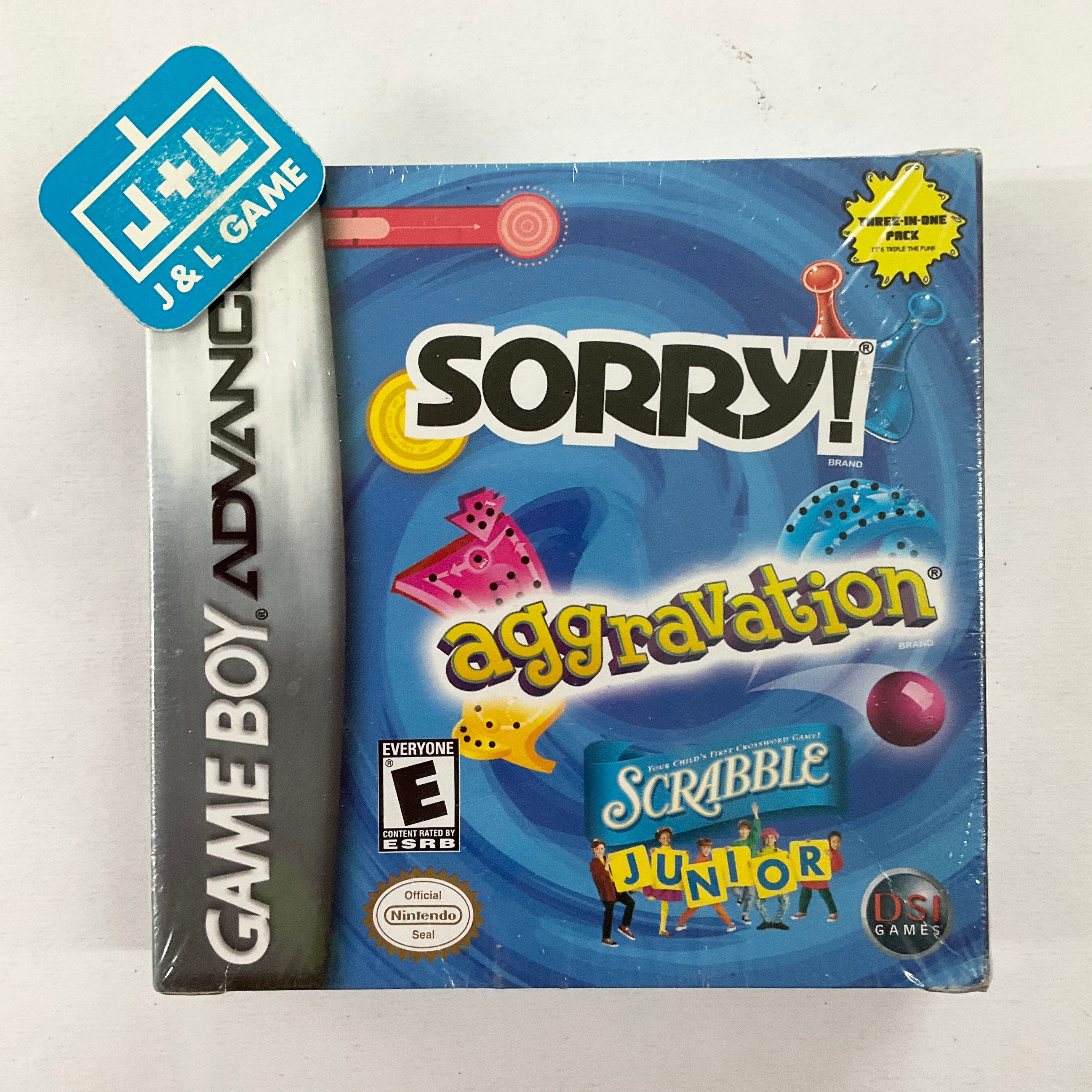 Advanced Invisible Scrabble Sorry! / Aggravation / Scrabble Junior - (GBA) Game Boy Advance | J&L Game