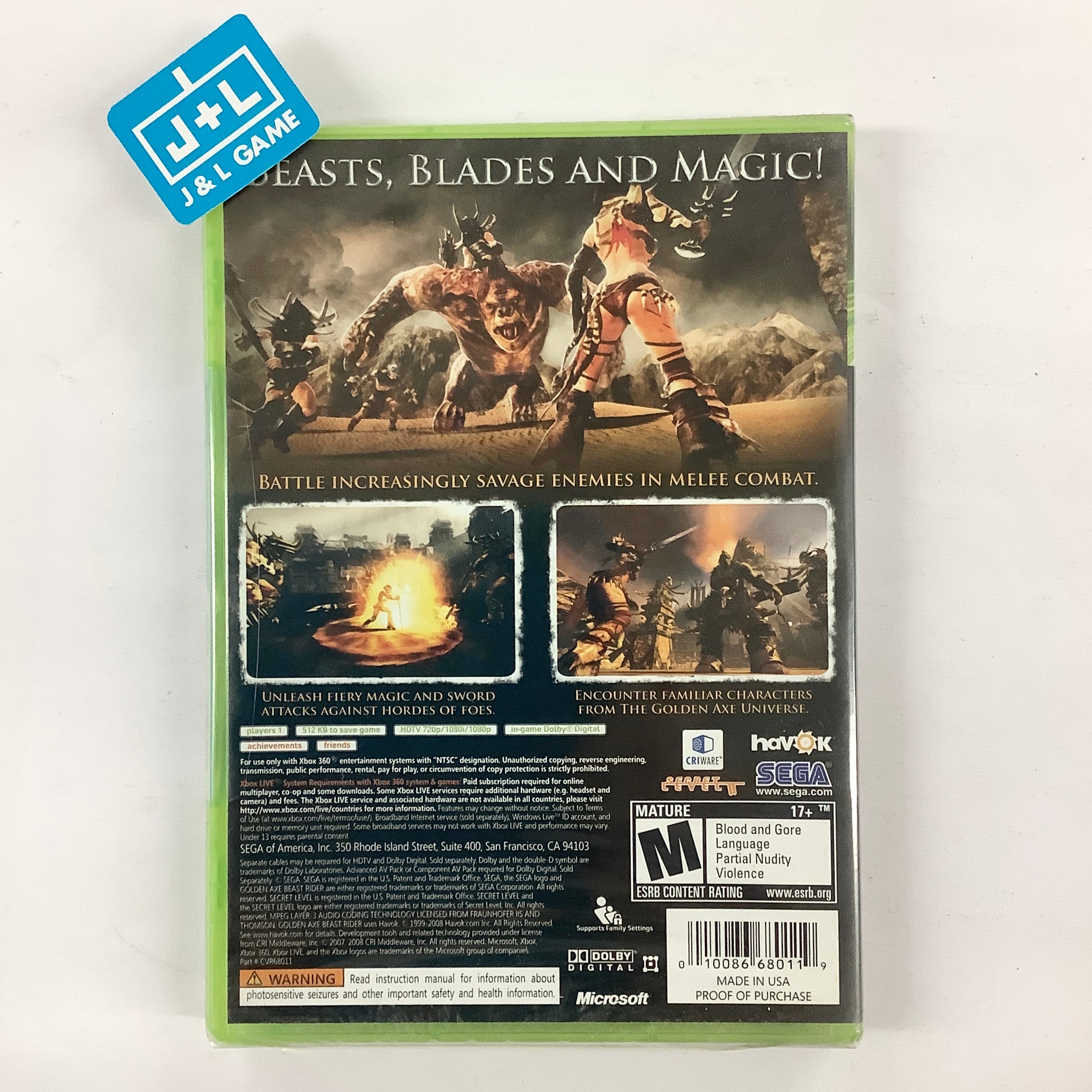 Golden Axe: Beast Rider - Xbox 360 | J&L Game