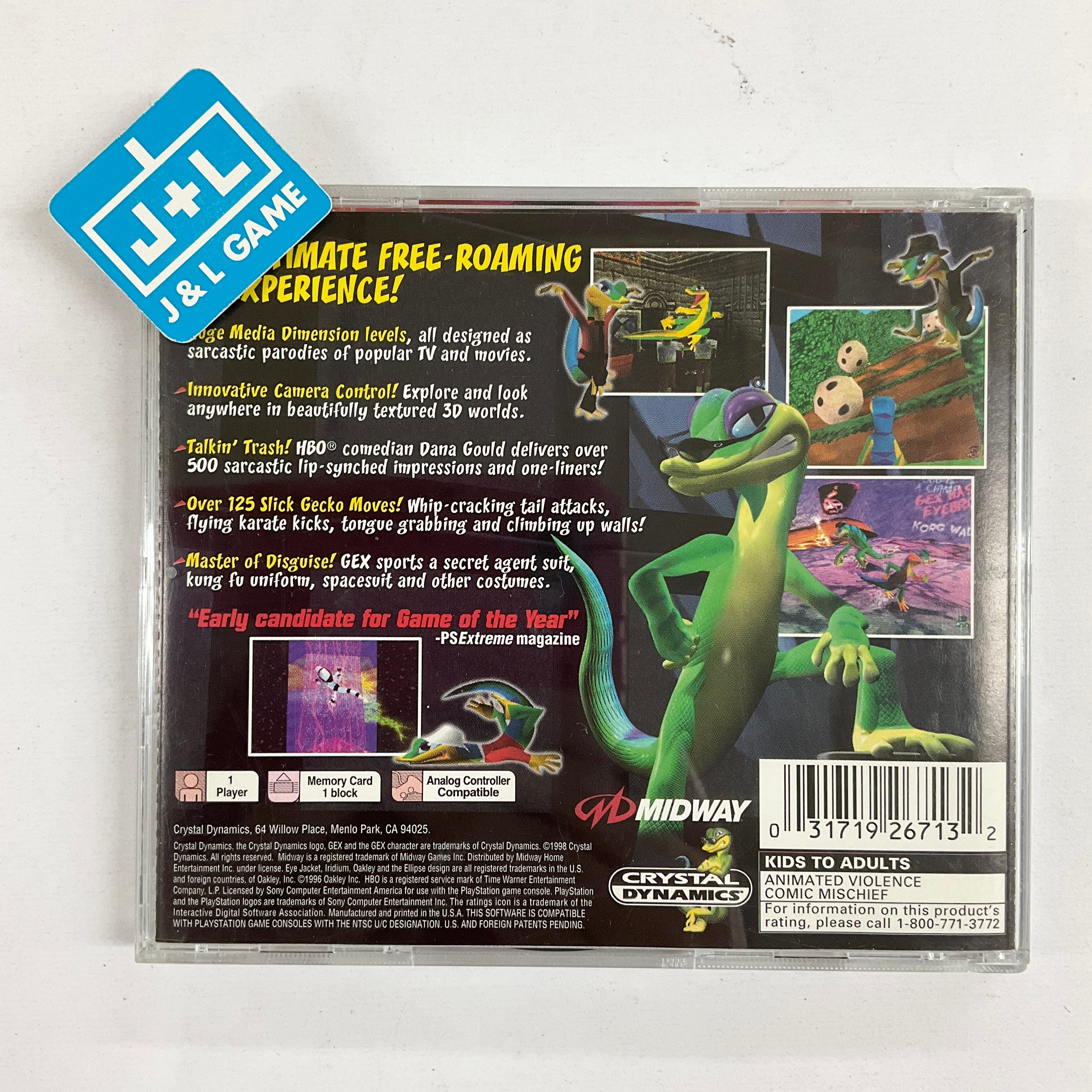 GEX - PS1 Loose Version Française PlayStation Excellent Etat GEX - PS1 Loose Version Française PlayStation Excellent Etat