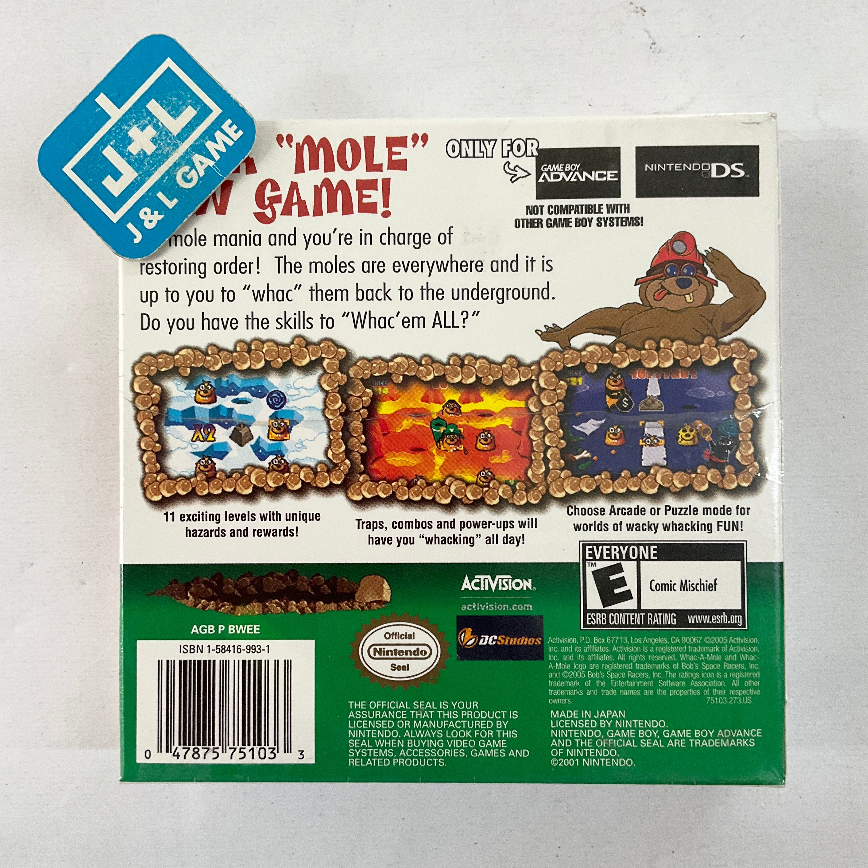 Whac-A-Mole - (GBA) Game Boy Advance Video Games Activision Value   