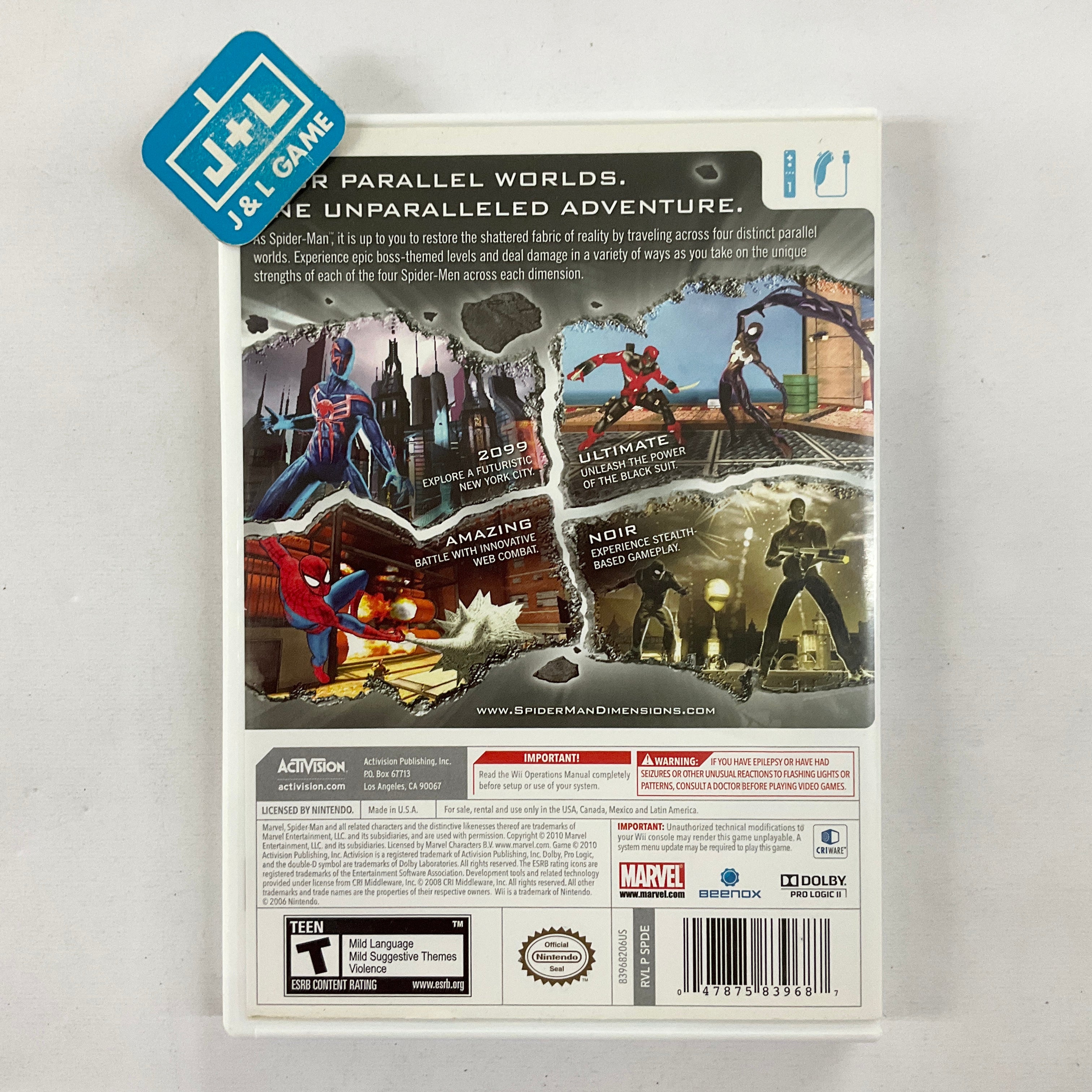 Spider-Man: Shattered Dimensions - Nintendo Wii [Pre-Owned] Video Games Activision   