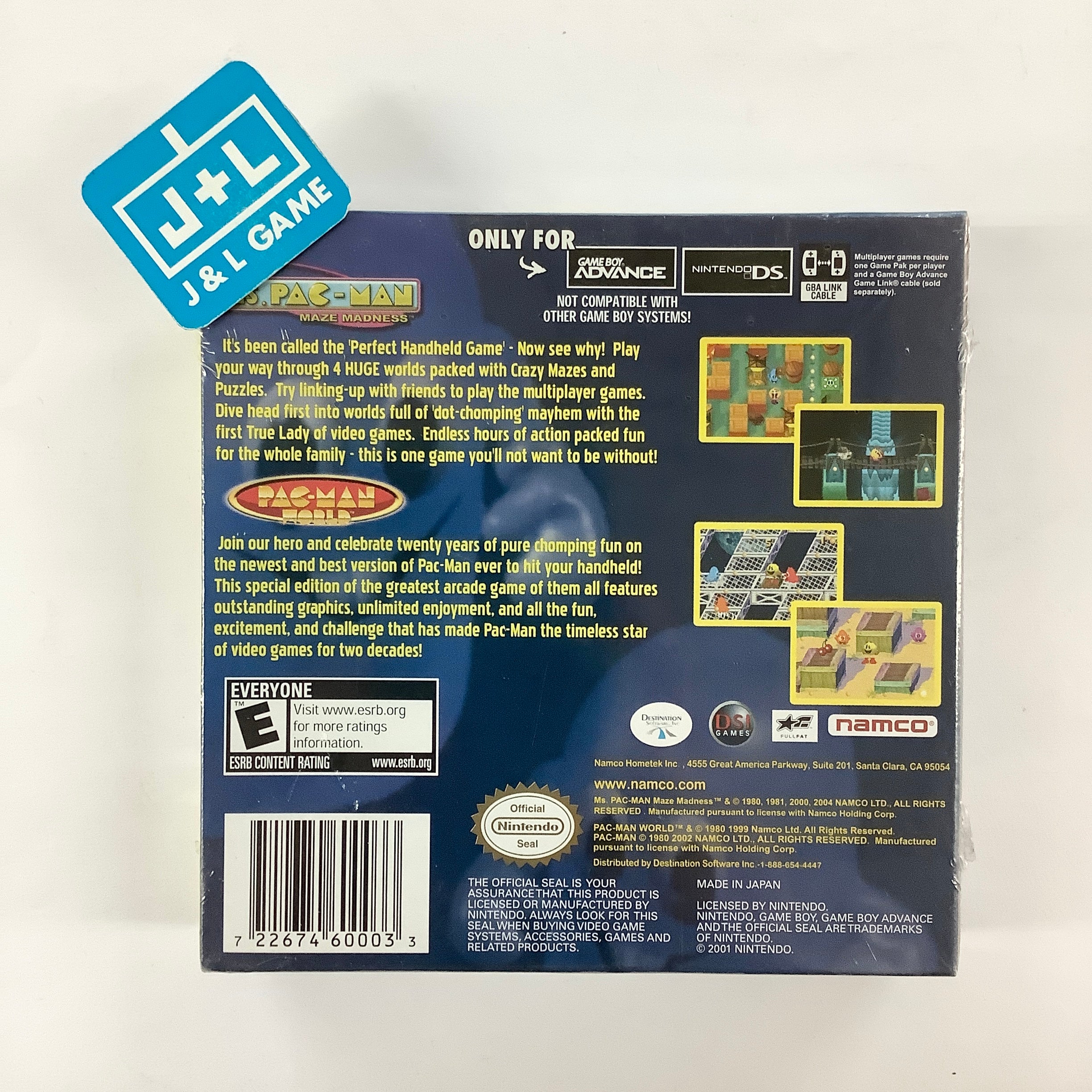 Ms. Pac-Man: Maze Madness / Pac-Man World - (GBA) Game Boy Advance Video Games Namco   