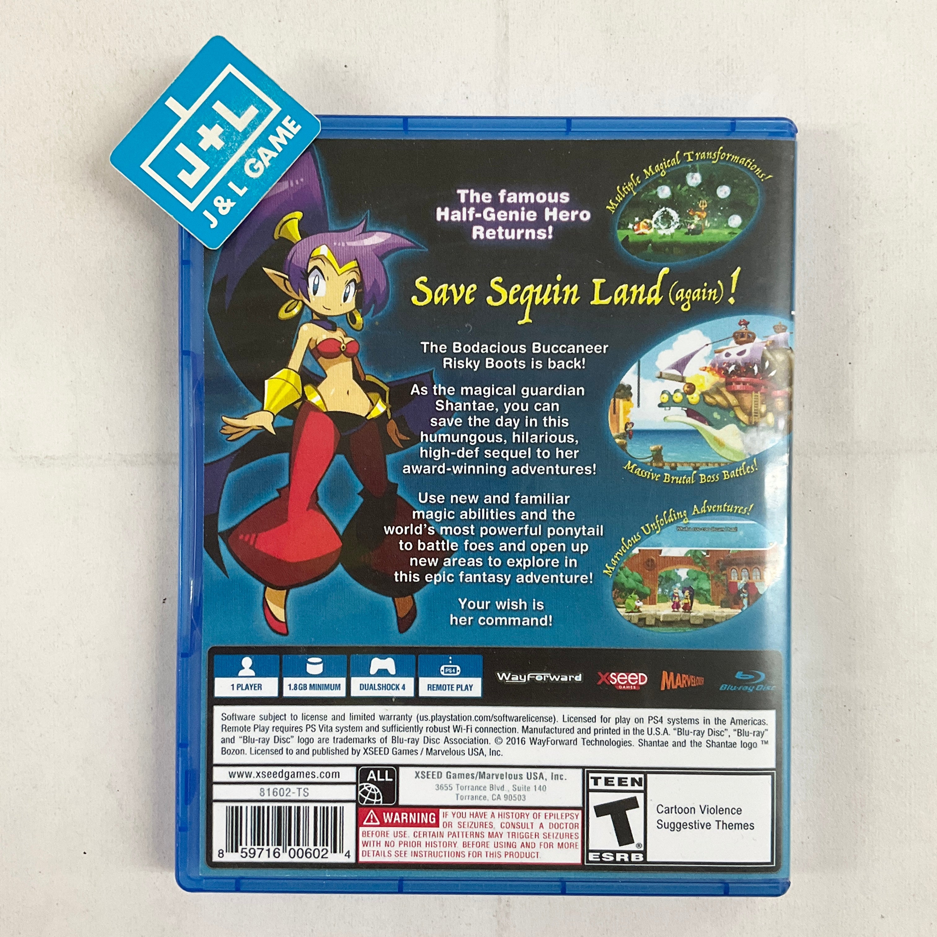 Shantae: Half-Genie Hero - (PS4) PlayStation 4 [Pre-Owned] Video Games XSEED Games