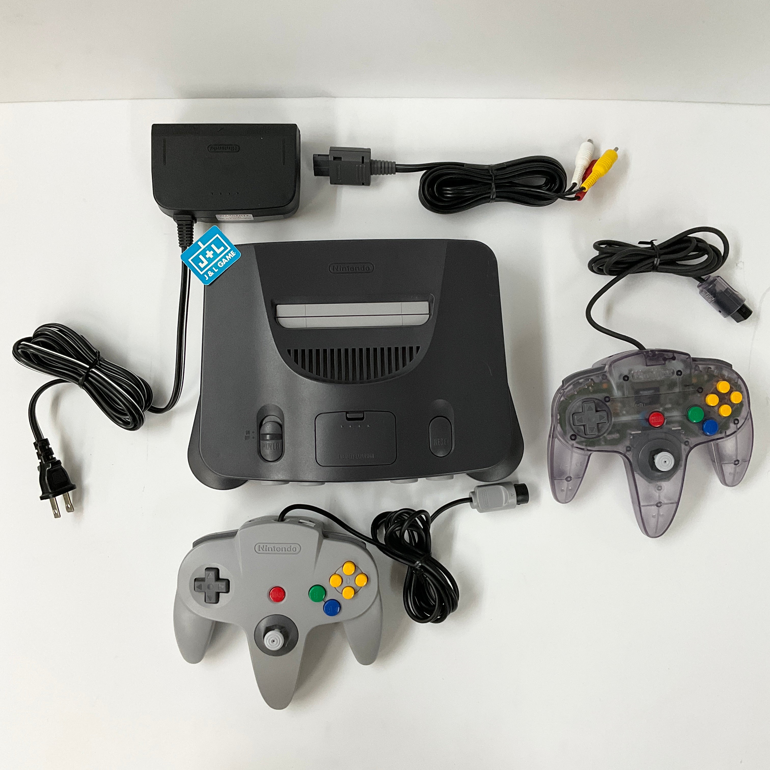 Nintendo 64 Hardware Console w/ Atomic Purple Controller (Black) - (N64) Nintendo 64 [Pre-Owned] Video Games Nintendo   