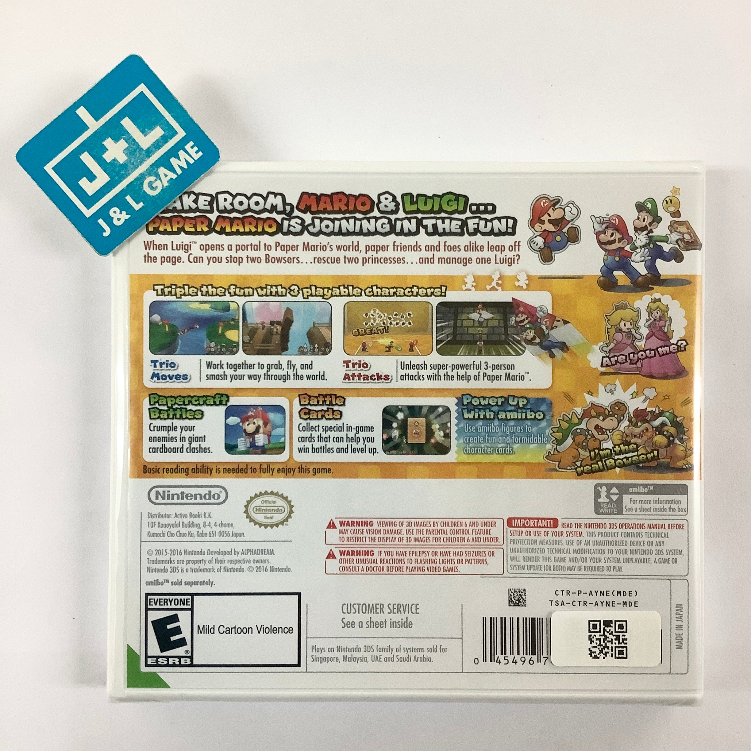 Mario & Luigi: Paper Jam - Nintendo 3DS (World Edition) Video Games Nintendo   
