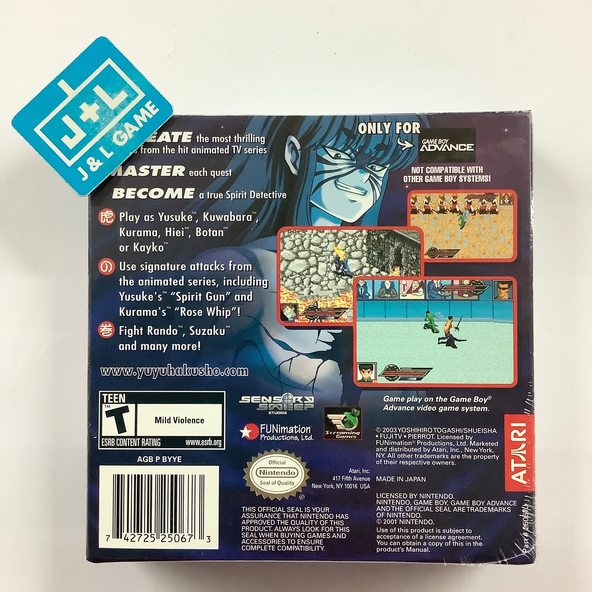Yu Yu Hakusho - Ghost Files: Spirit Detective - (GBA) Game Boy Advance Video Games Atari SA   