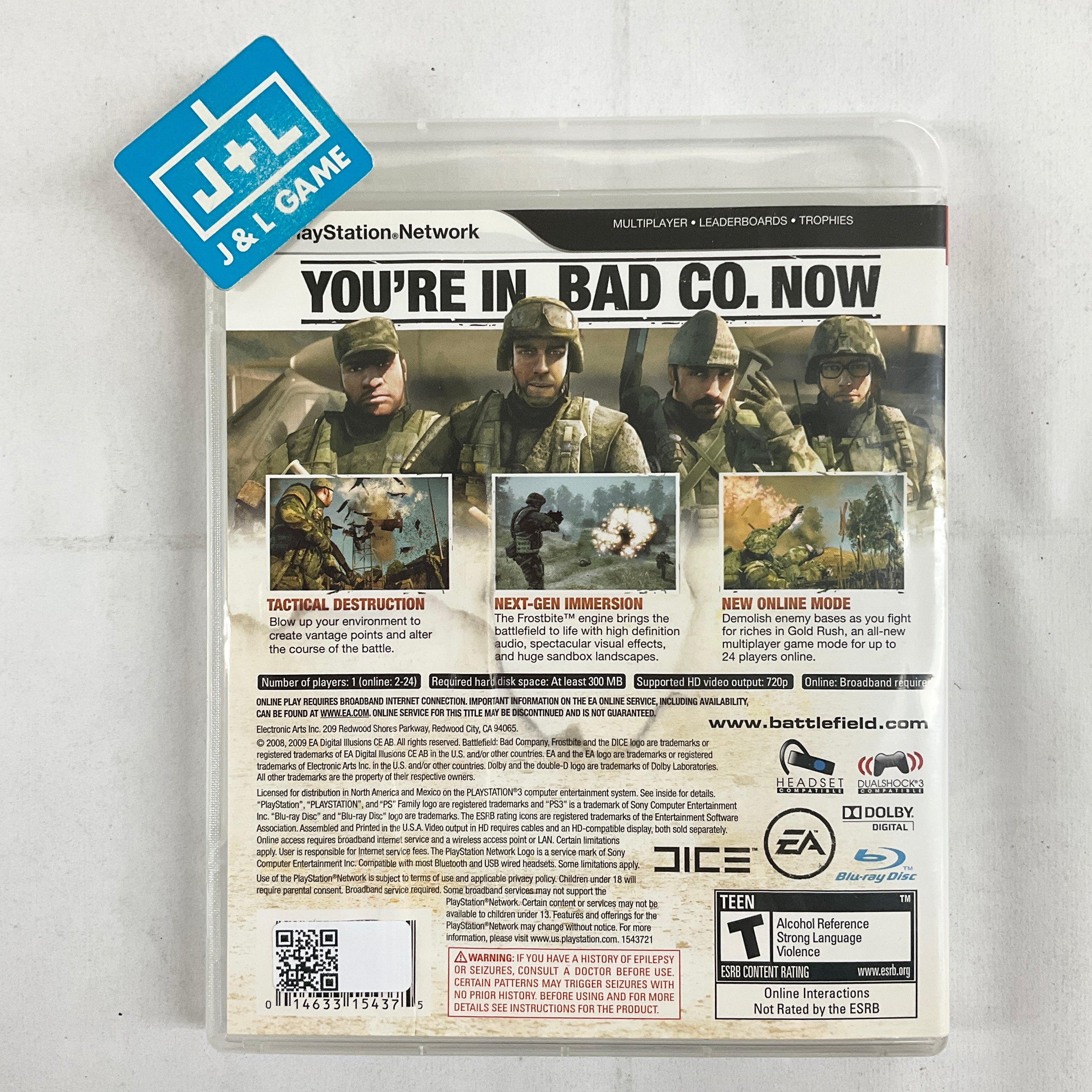 Battlefield: Bad Company (Greatest Hits) - (PS3) PlayStation 3 [Pre-Owned] Video Games EA Games   