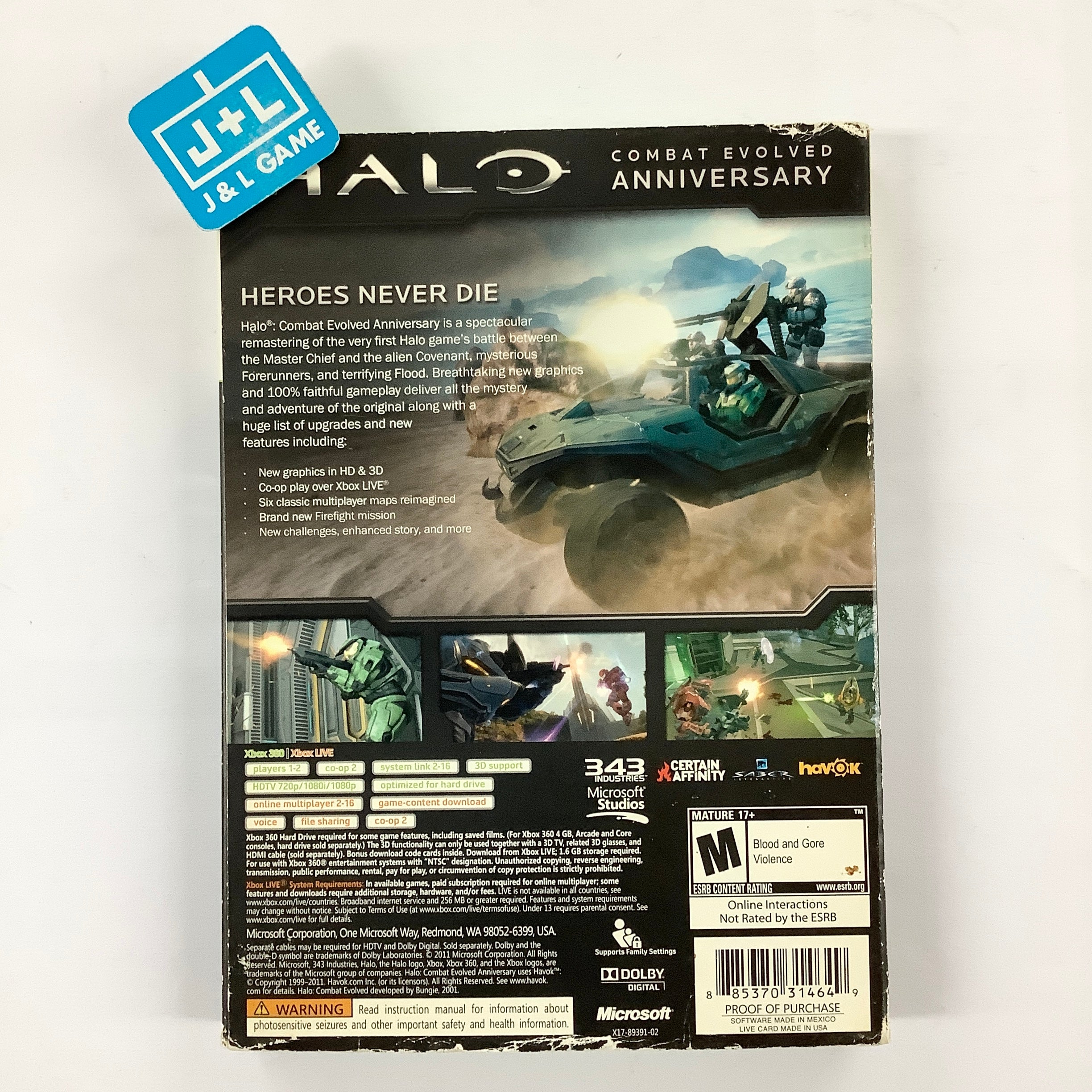 Halo: Combat Evolved Anniversary - Xbox 360 [Pre-Owned] Video Games Microsoft   