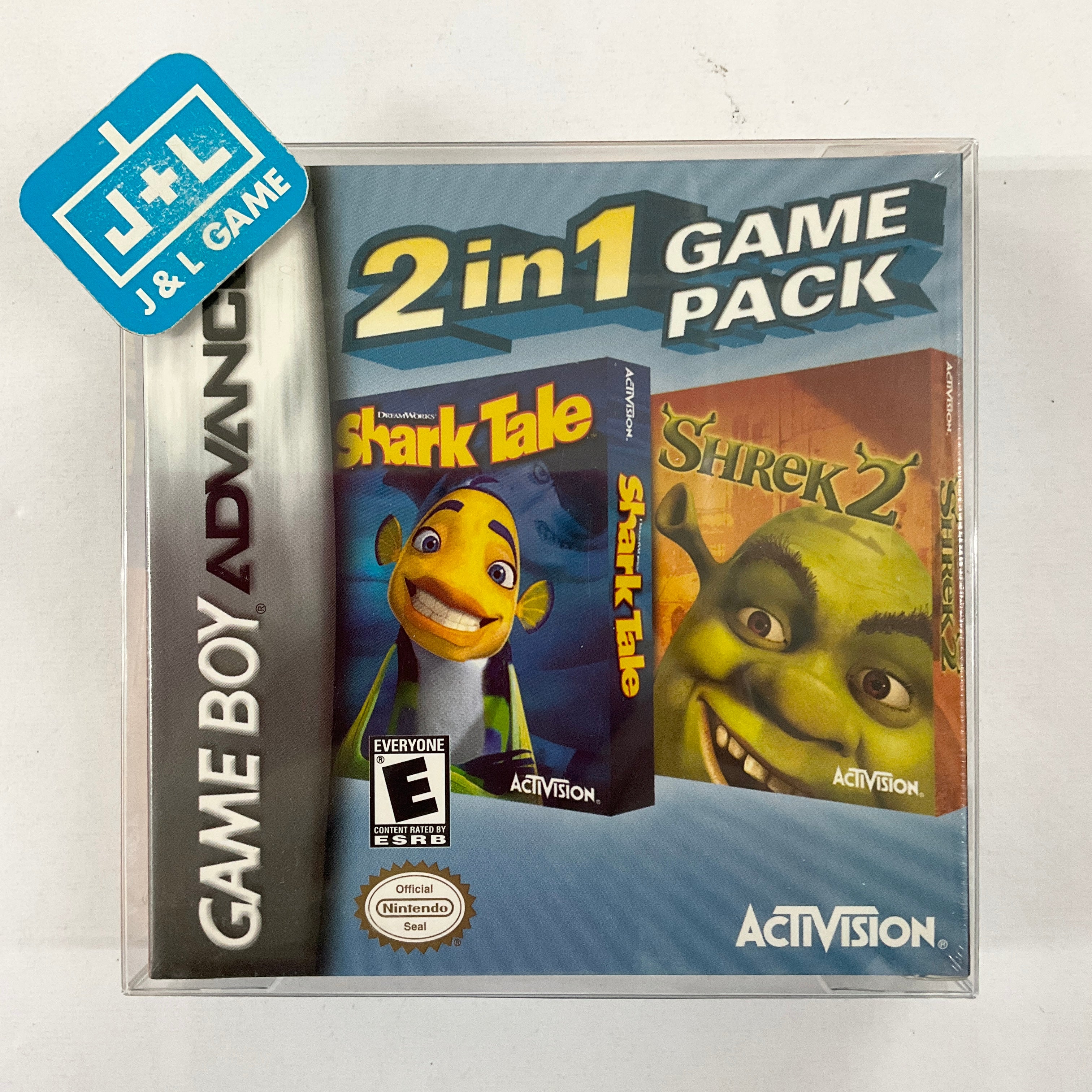 2 In 1 Game Pack: Shrek 2 / Shark Tale - (GBA) Game Boy Advance Video Games Activision   
