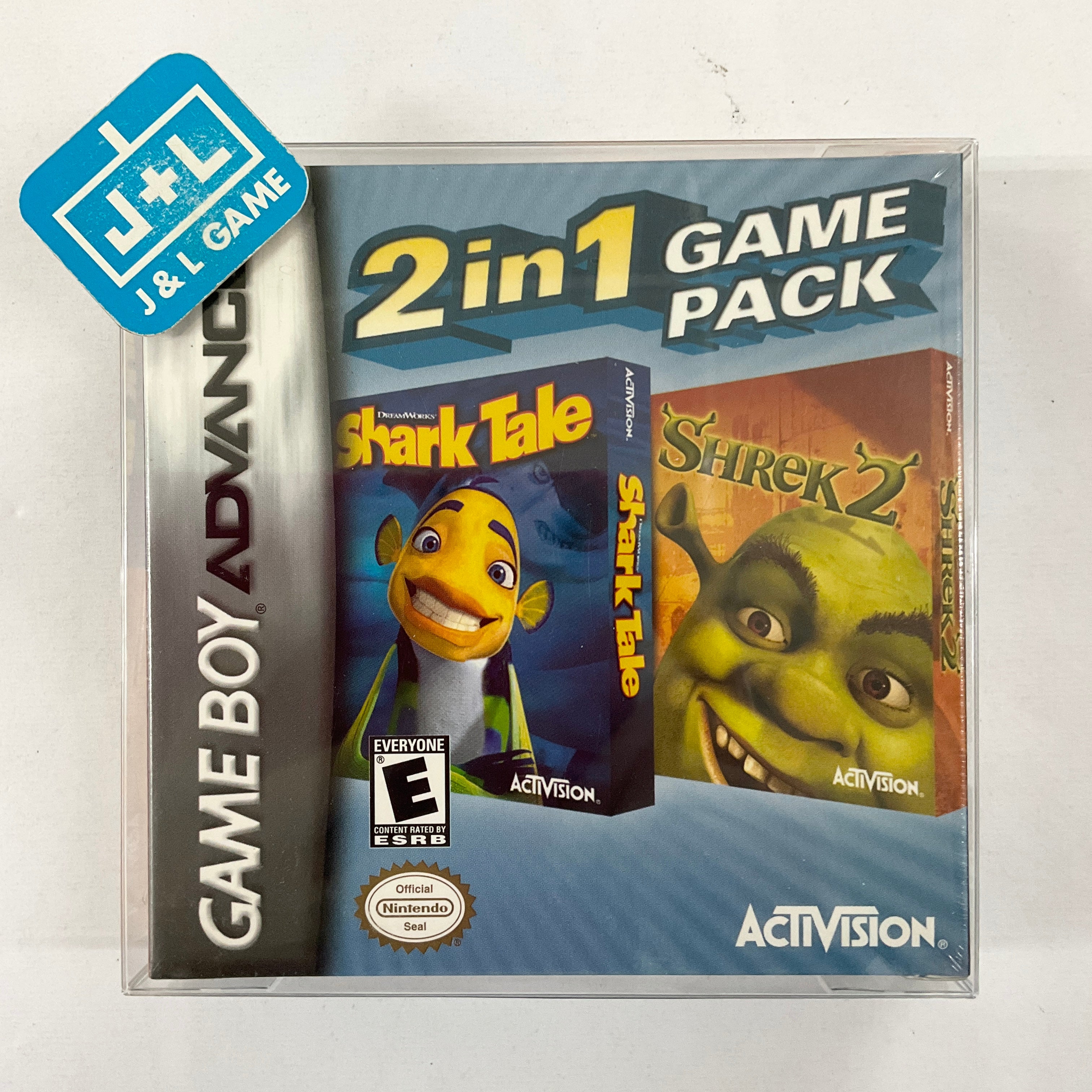 2 In 1 Game Pack: Shrek 2 / Shark Tale - (GBA) Game Boy Advance