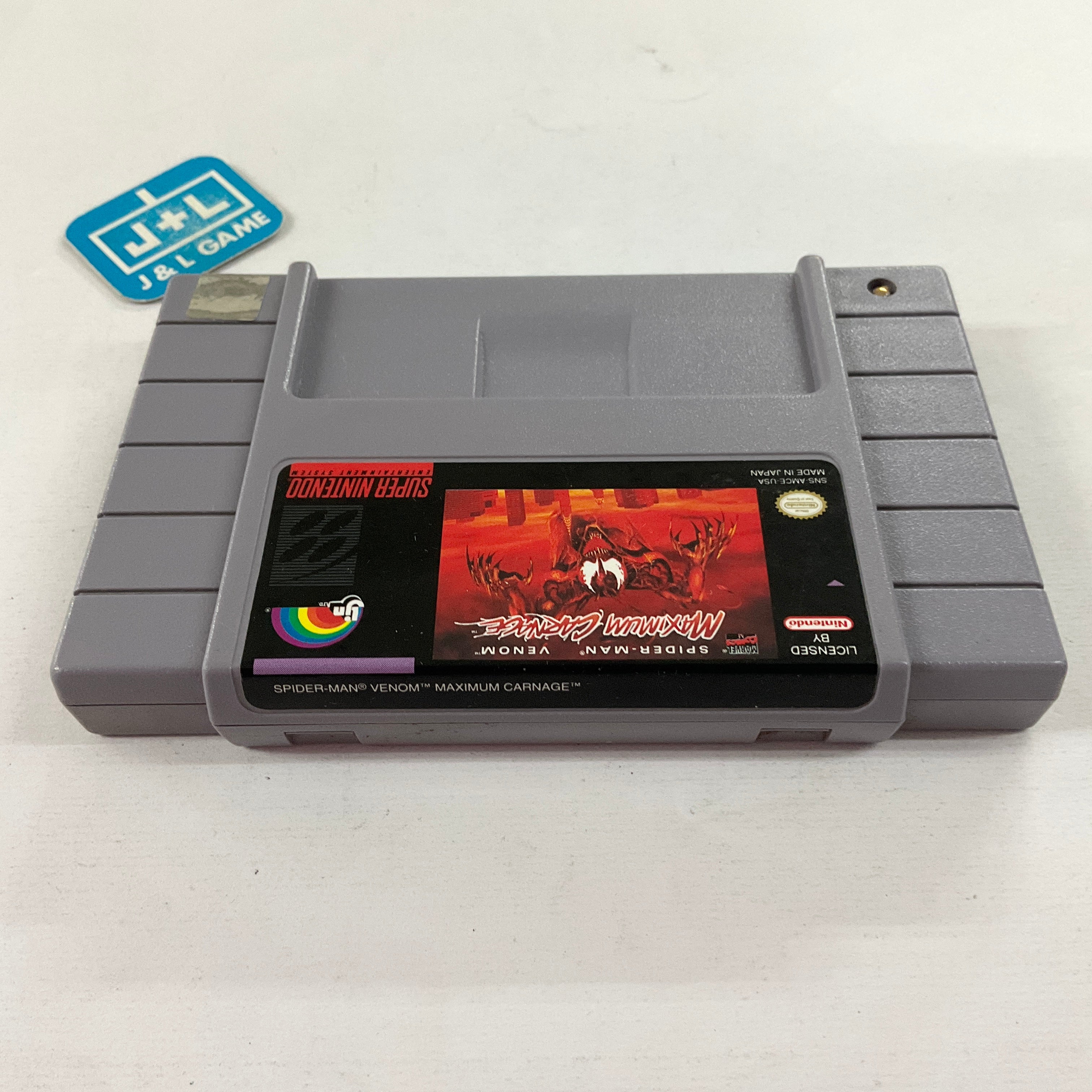 Spider-Man & Venom: Maximum Carnage (Gray) - (SNES) Super Nintendo [Pr ...