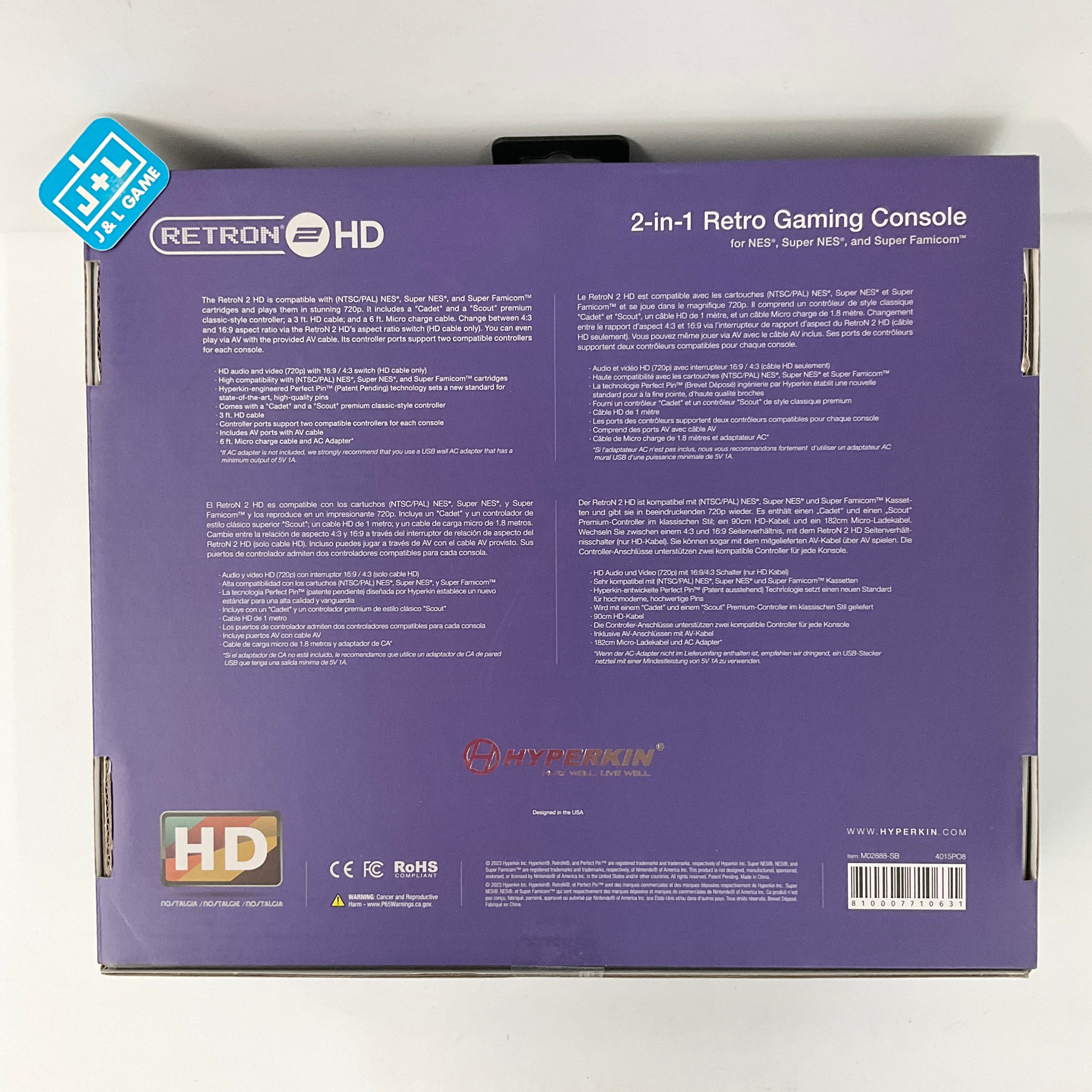 Hyperkin RetroN 2 HD Gaming Console (Space Black) - (SNES) Super Nintendo CONSOLE Hyperkin   