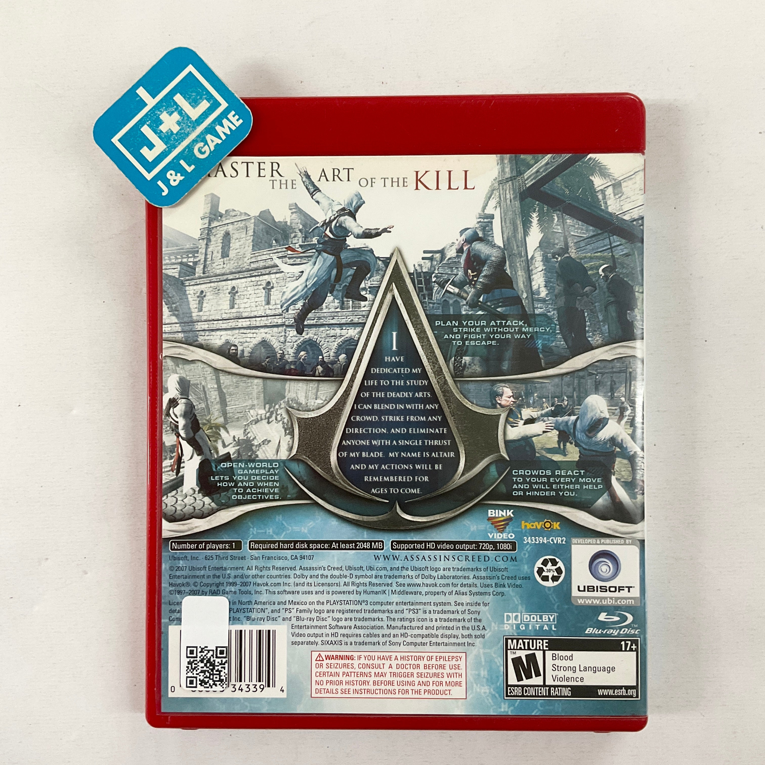 Assassin's Creed (Greatest Hits) - (PS3) PlayStation 3 [Pre-Owned] Video Games Ubisoft   