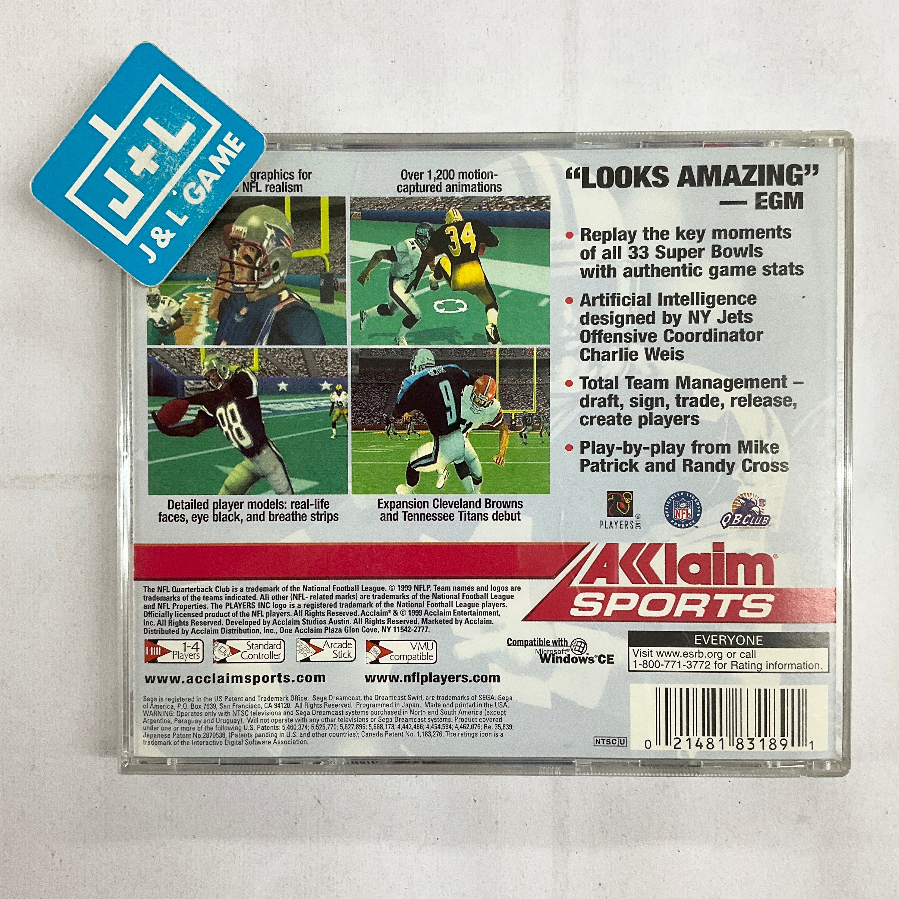 NFL Quarterback Club 2000 - (DC) SEGA Dreamcast [Pre-Owned] Video Games Acclaim   