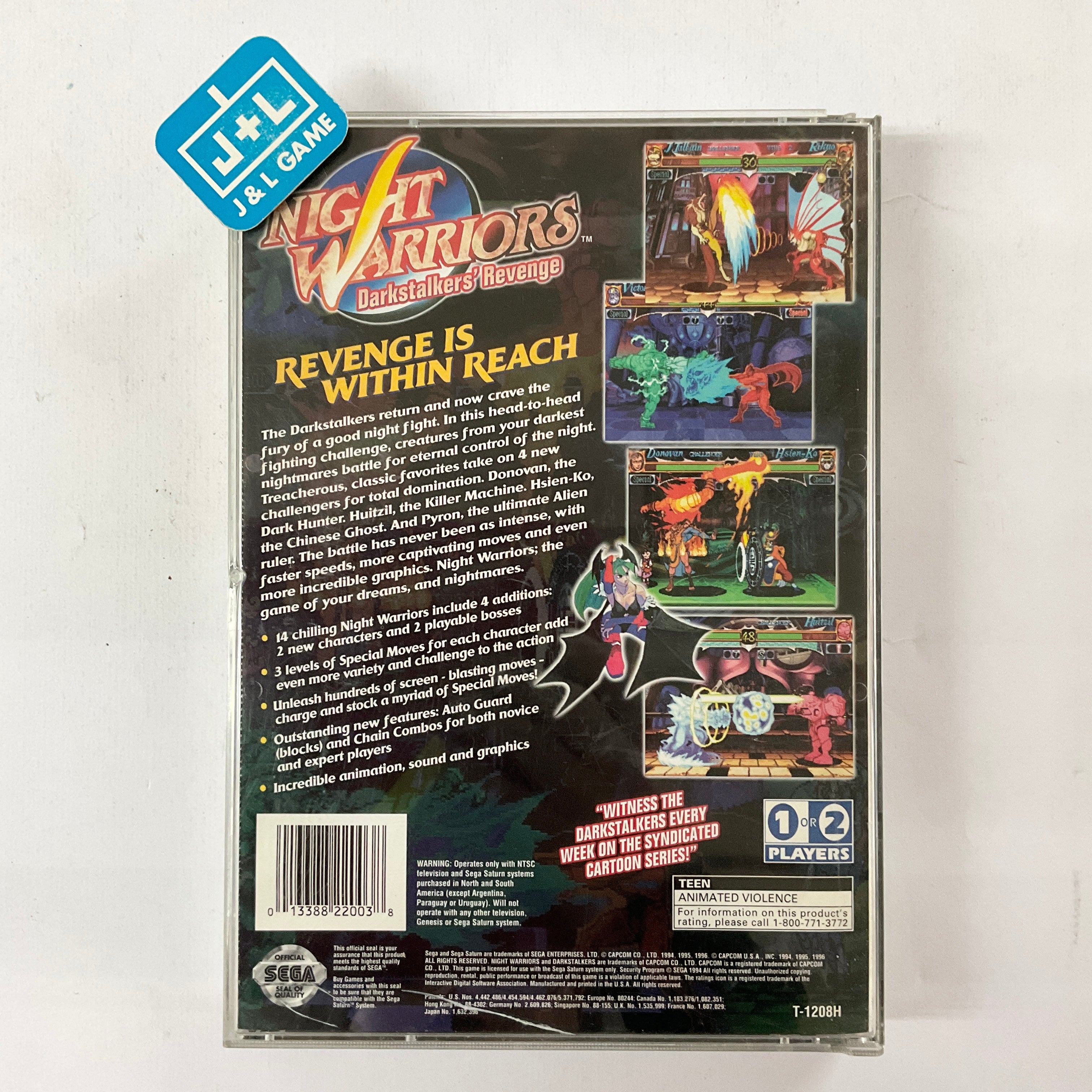 Night Warriors: Darkstalkers' Revenge - (SS) SEGA Saturn [Pre-Owned] Video Games Capcom   