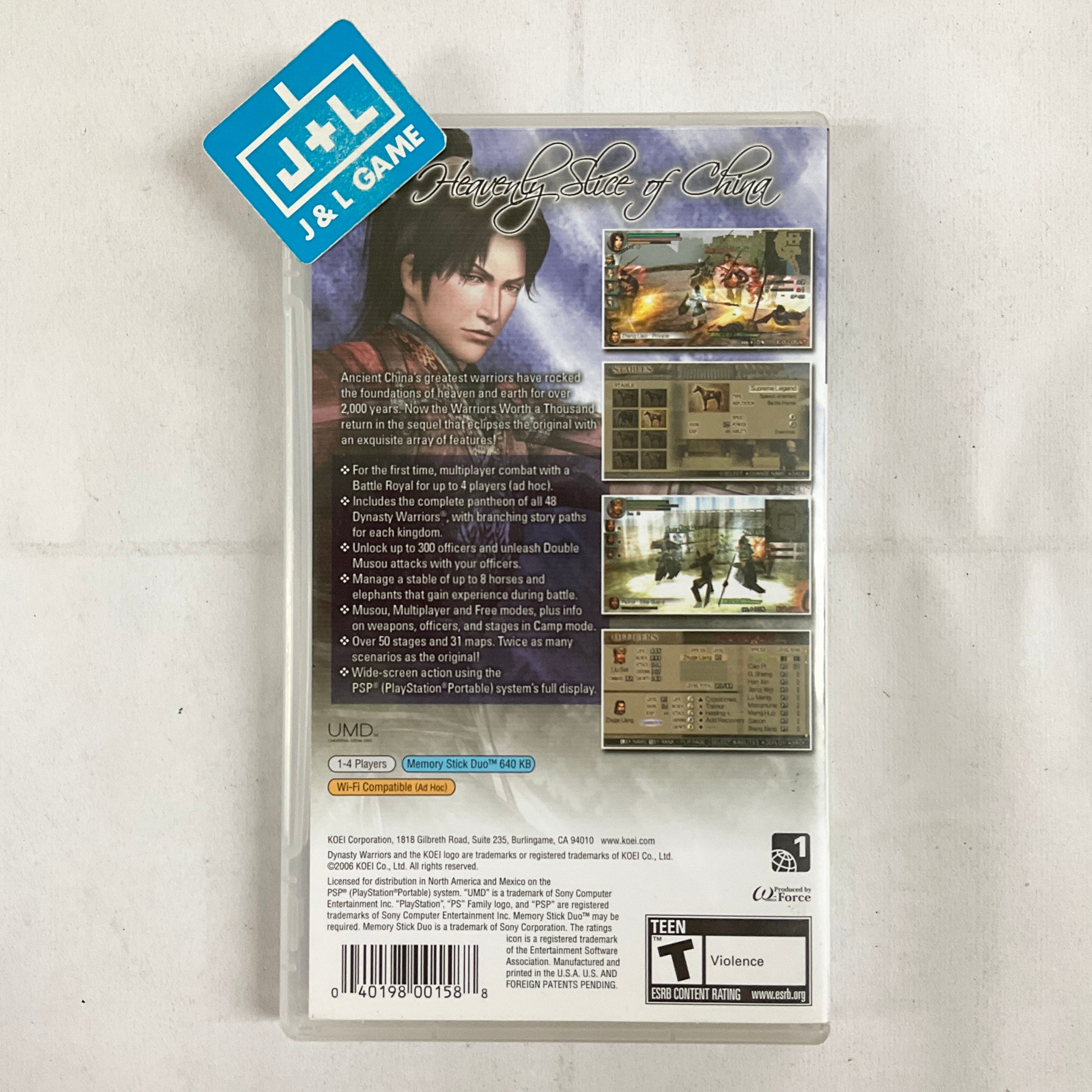 Dynasty Warriors Vol. 2 - Sony PSP [Pre-Owned] Video Games Koei   