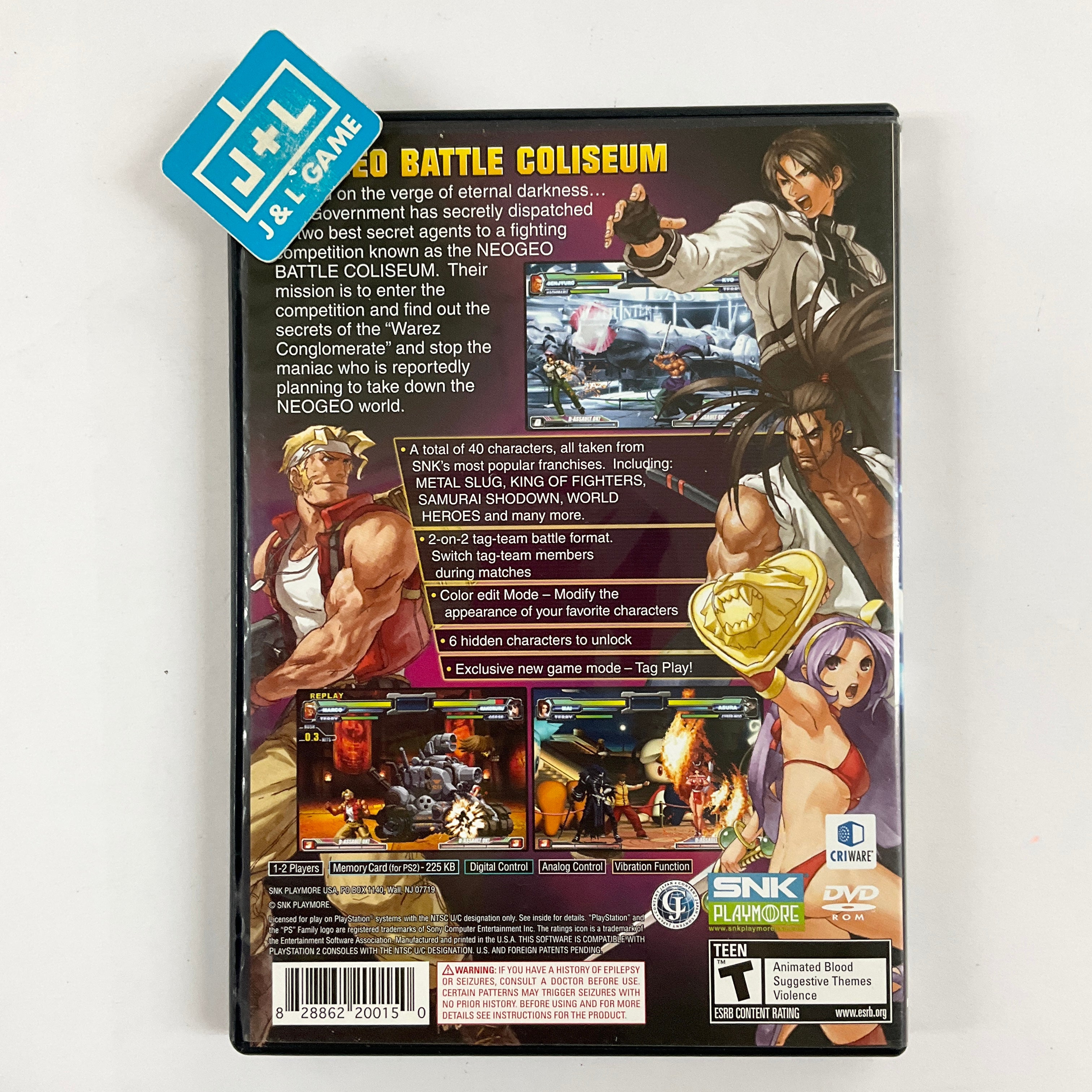 NeoGeo Battle Coliseum - (PS2) PlayStation 2 [Pre-Owned] Video Games SNK Playmore   