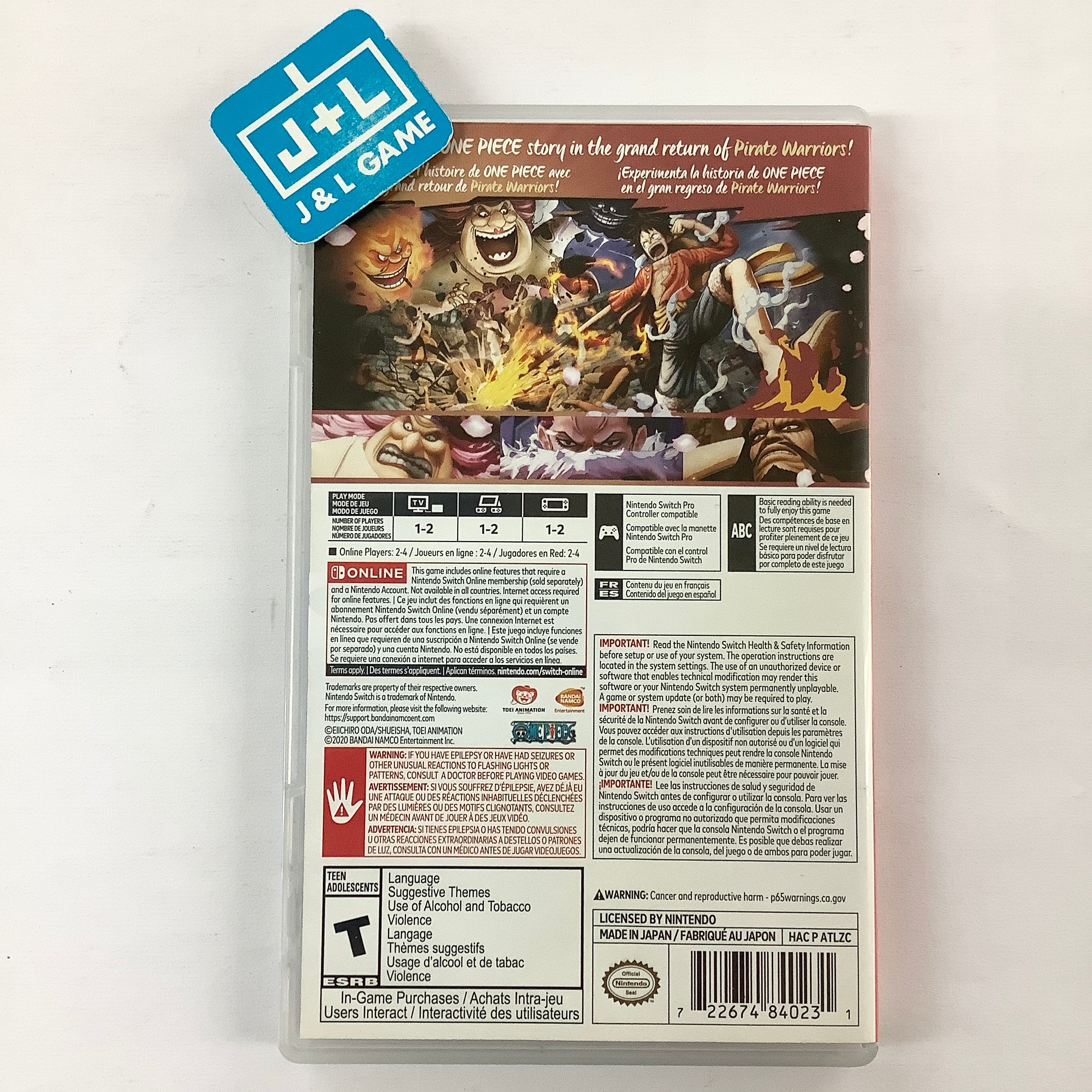 One Piece: Pirate Warriors 4 - (NSW) Nintendo Switch [Pre-Owned] Video Games BANDAI NAMCO Entertainment   