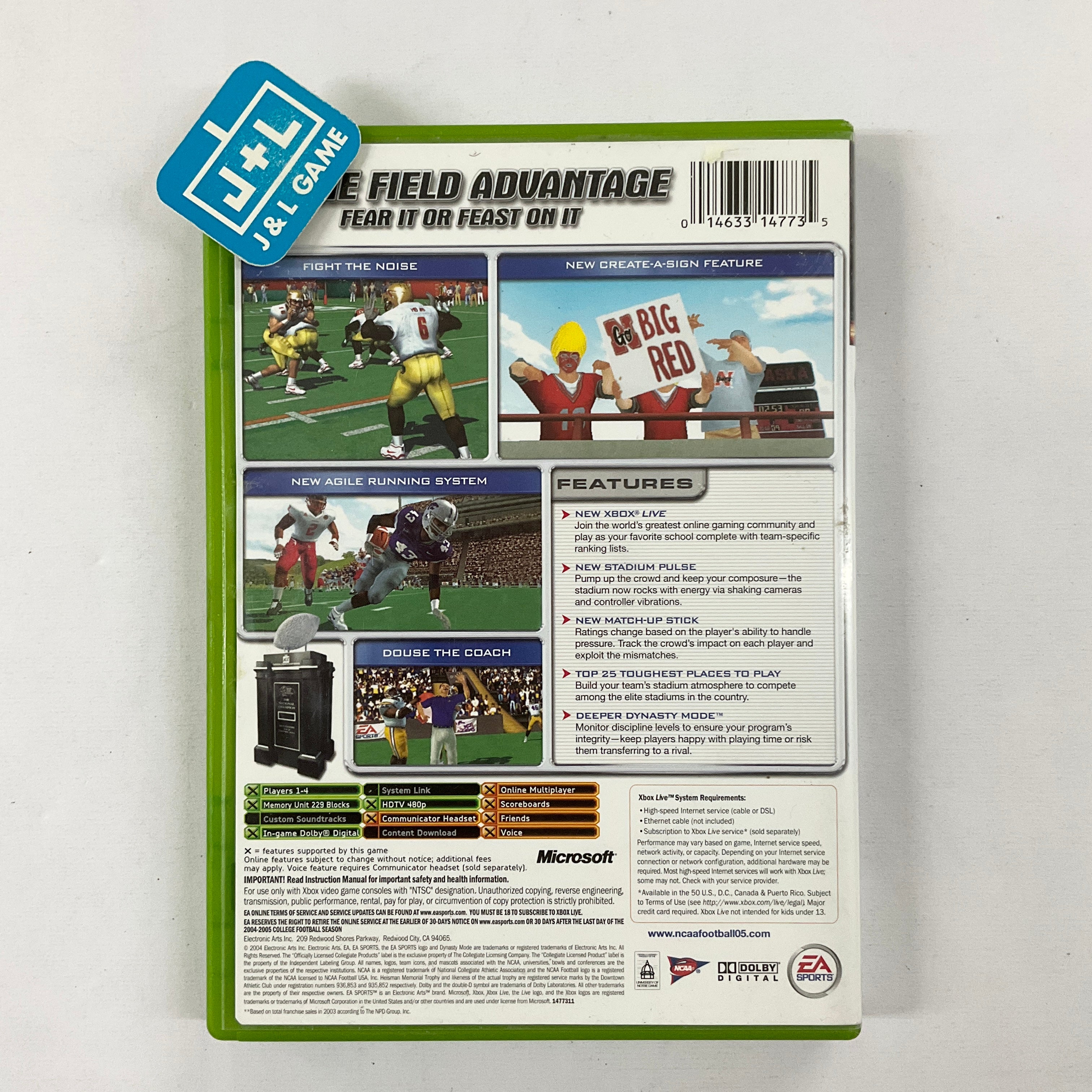NCAA Football 2005 - (XB) Xbox [Pre-Owned] Video Games EA Sports   