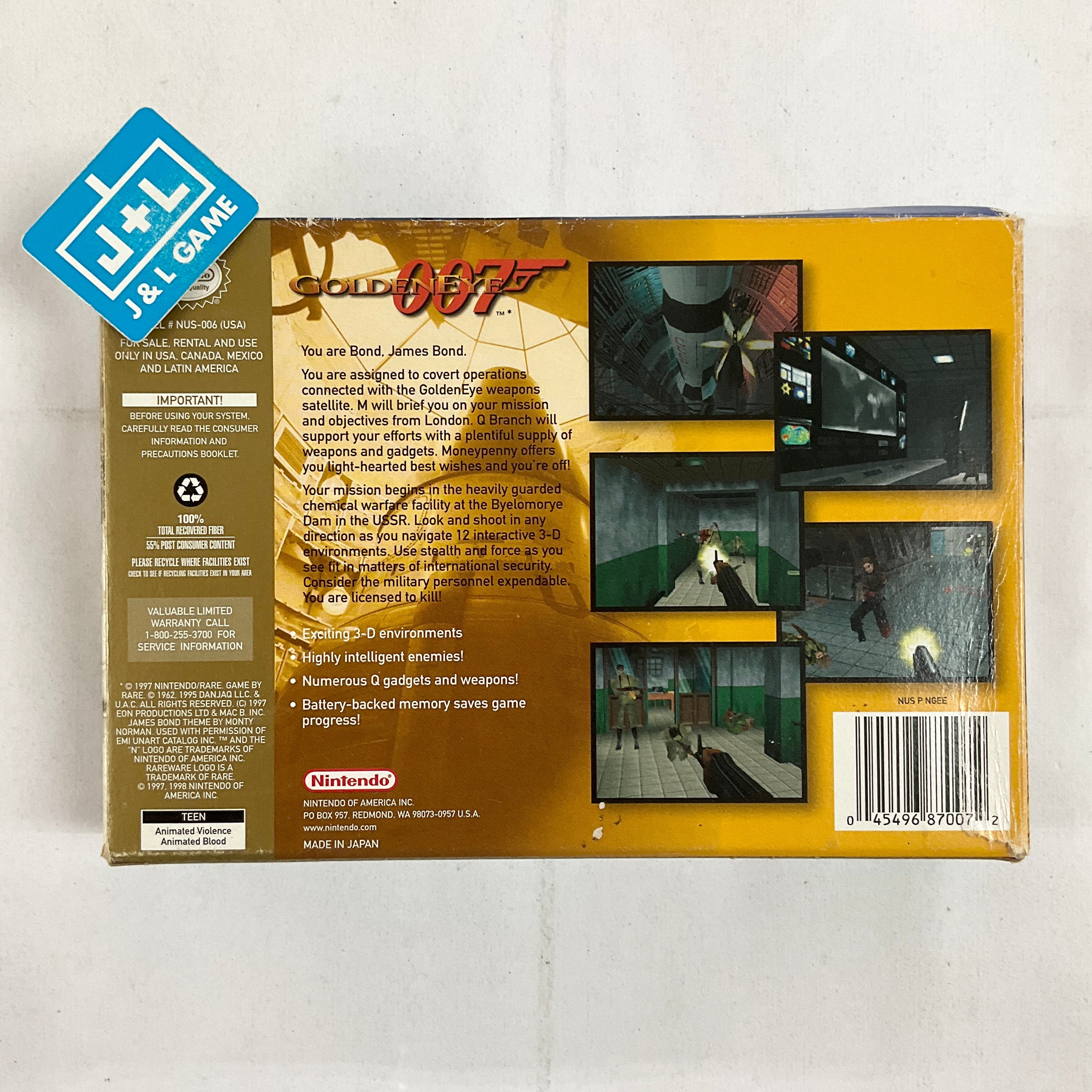 GoldenEye 007 (Player's Choice) - (N64) Nintendo 64 [Pre-Owned] Video Games Nintendo   
