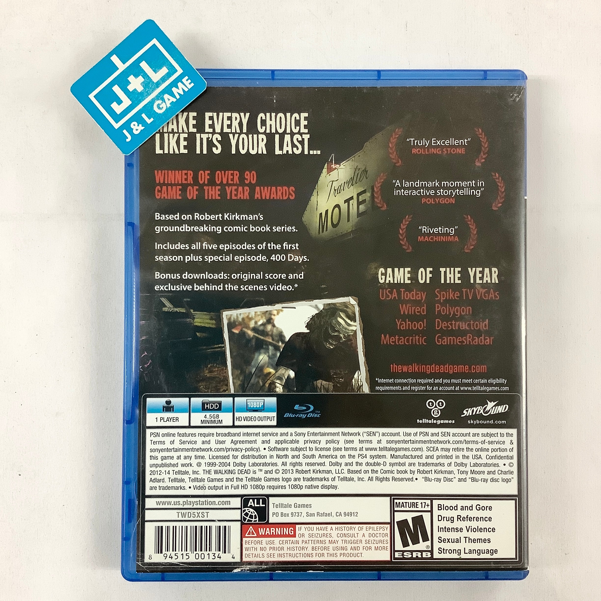 The Walking Dead: The Complete First Season - (PS4) PlayStation 4