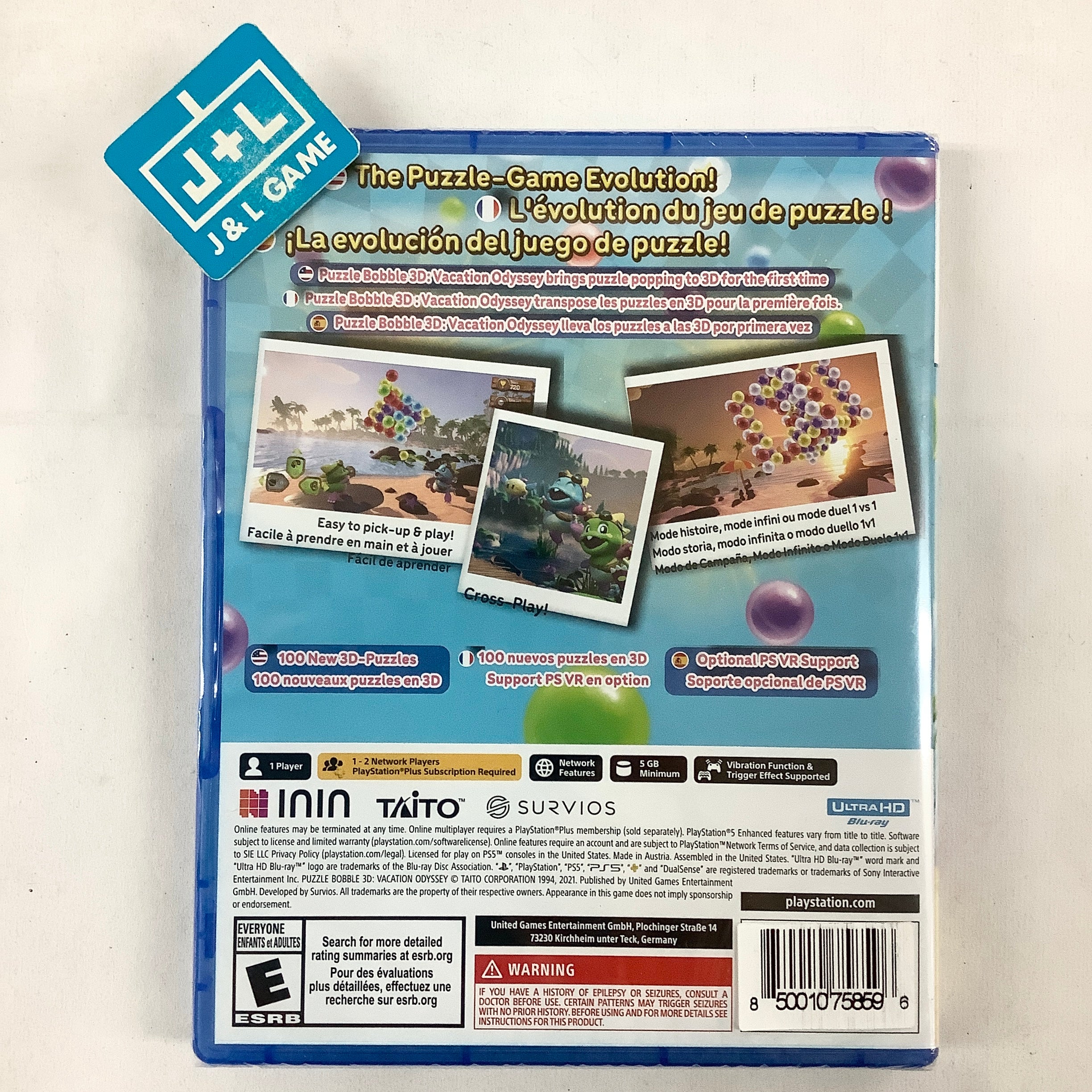 Puzzle Bobble 3D: Vacation Odyssey - (PS5) PlayStation 5 Video Games ININ Games   