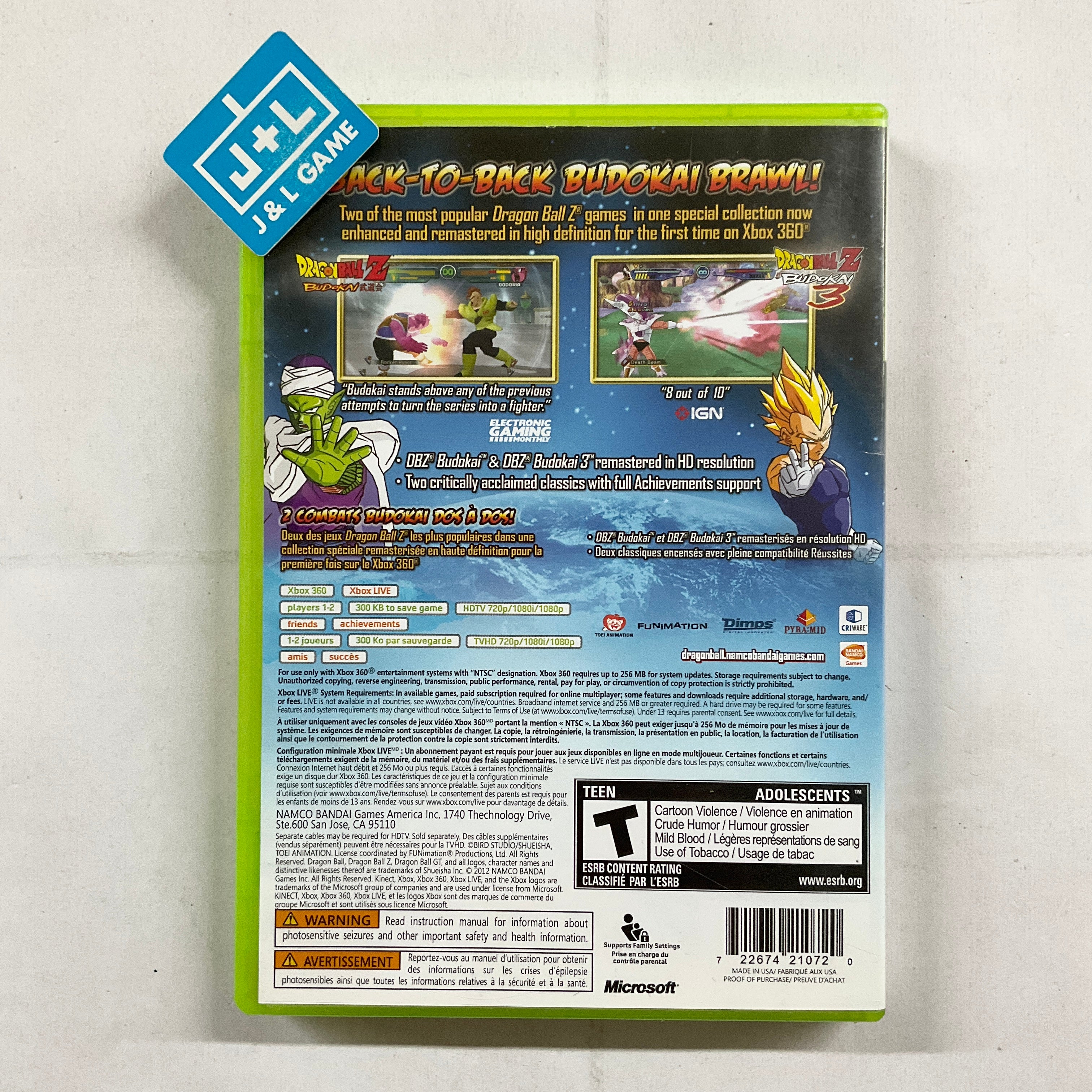 Dragon Ball Z Budokai HD Collection - (360) Xbox 360 [Pre-Owned] Video Games Namco Bandai Games   
