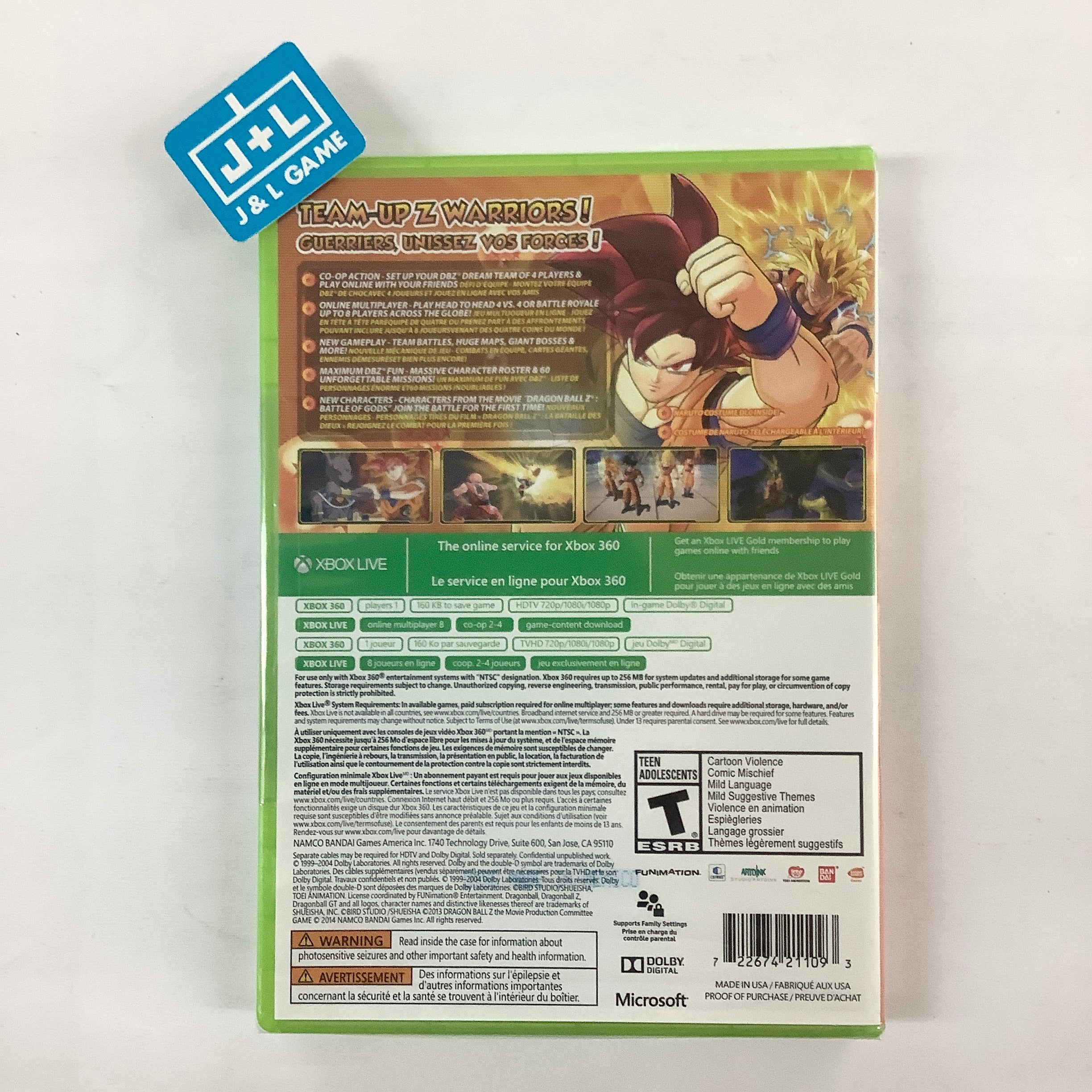 Dragon Ball Z: Battle of Z - Xbox 360 | J&L Game