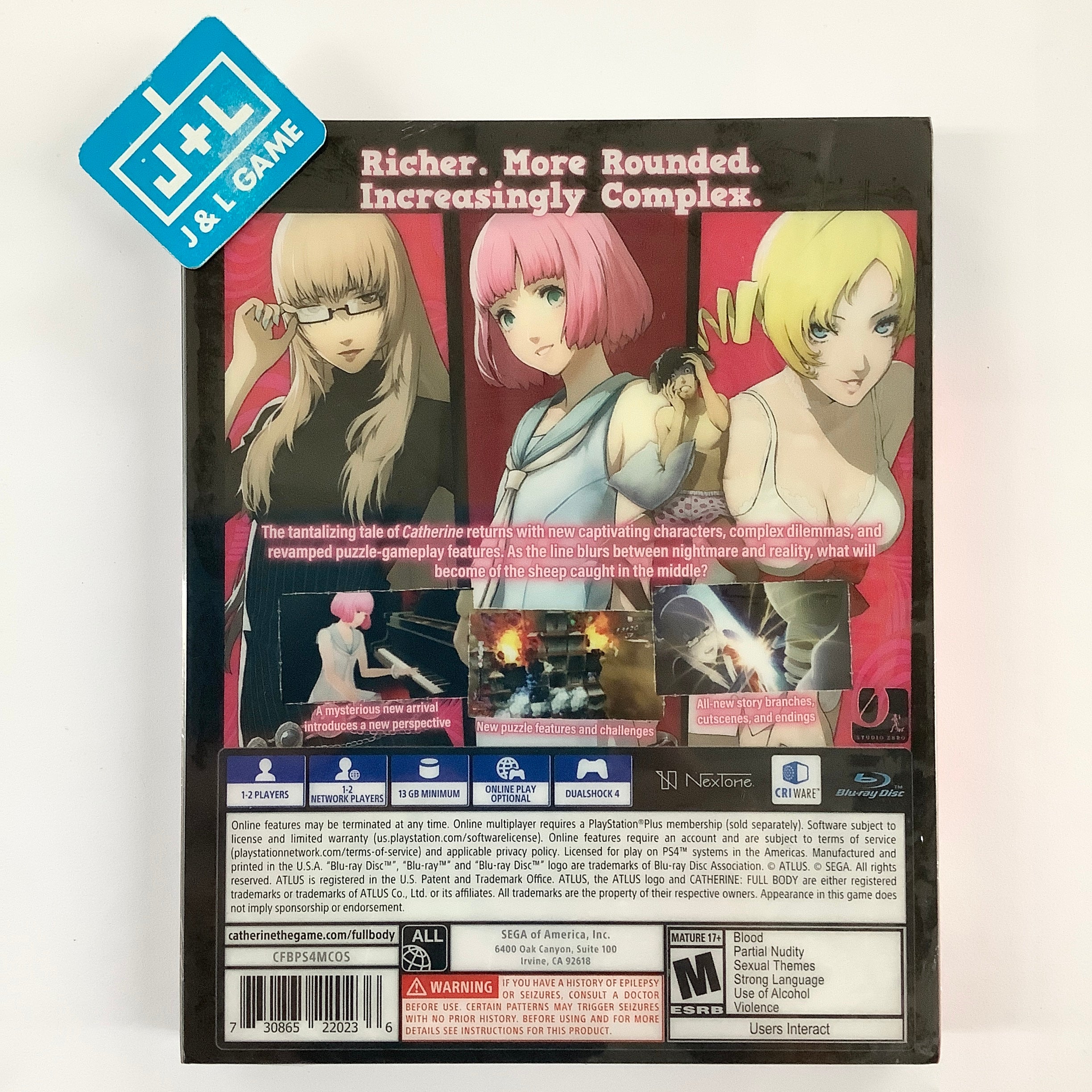 Catherine: Full Body Launch Edition - PlayStation 4 Video Games SEGA   