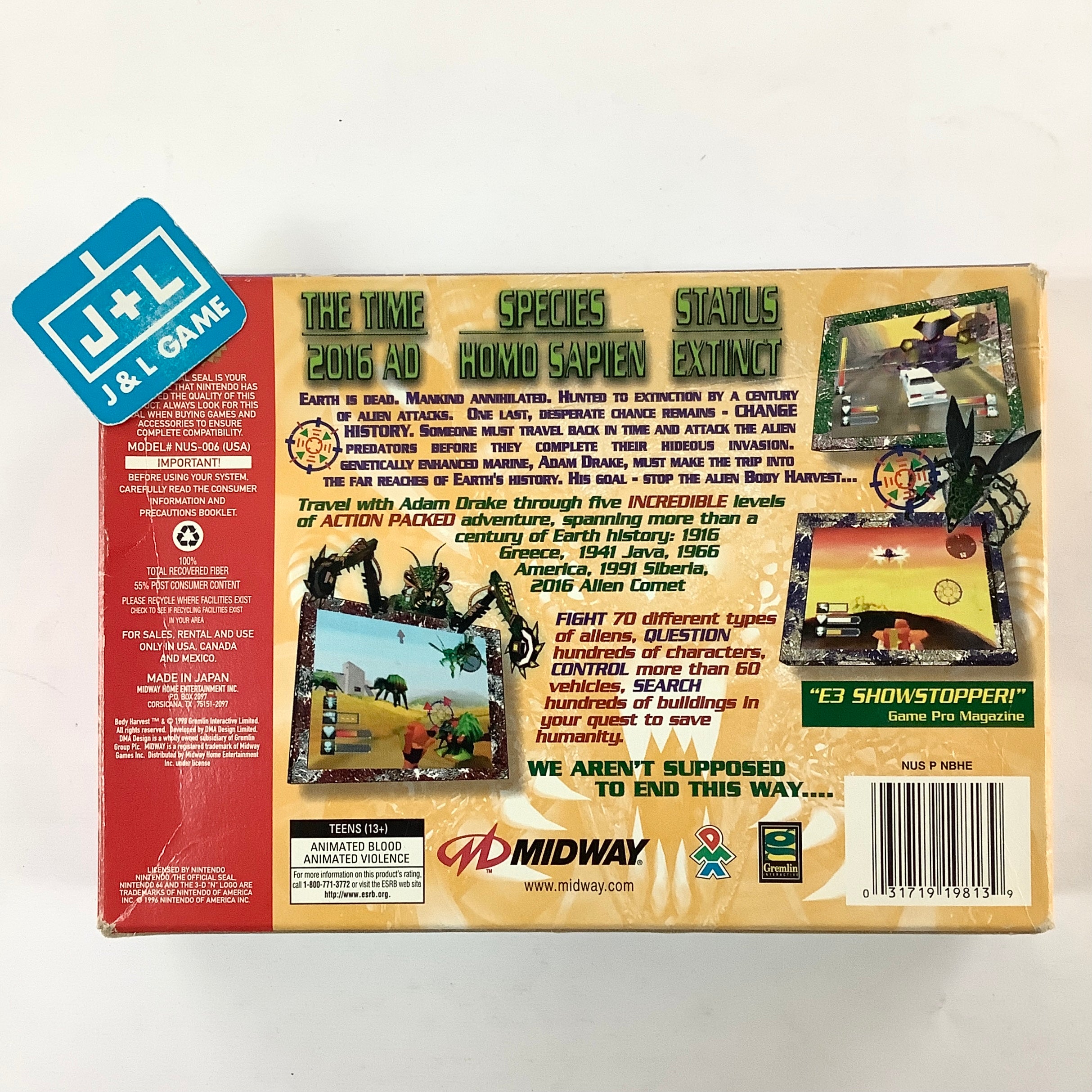 Body Harvest - (N64) Nintendo 64 [Pre-Owned] Video Games Midway   