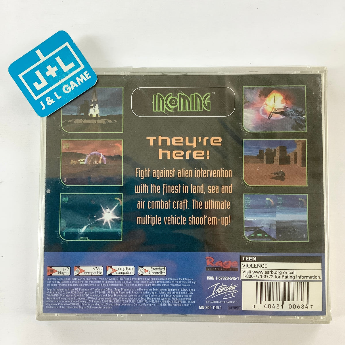 Mockup Dreamcast du jeu Incoming / PAS DE JEU / Boitier neuf officiel Mockup Dreamcast du jeu Incoming / PAS DE JEU / Boitier neuf officiel