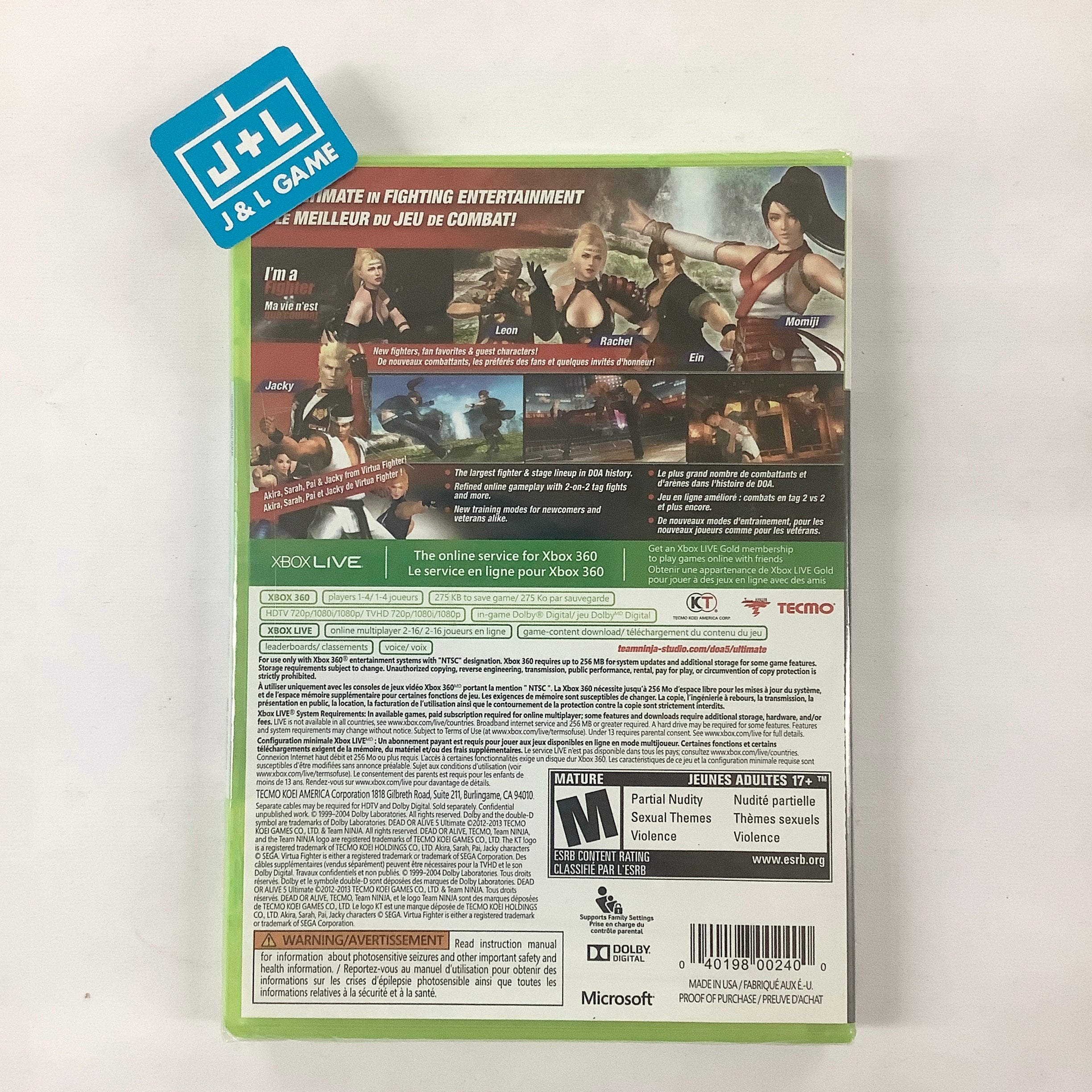 Dead or Alive 5 Ultimate - Xbox 360 Video Games Tecmo Koei Games   