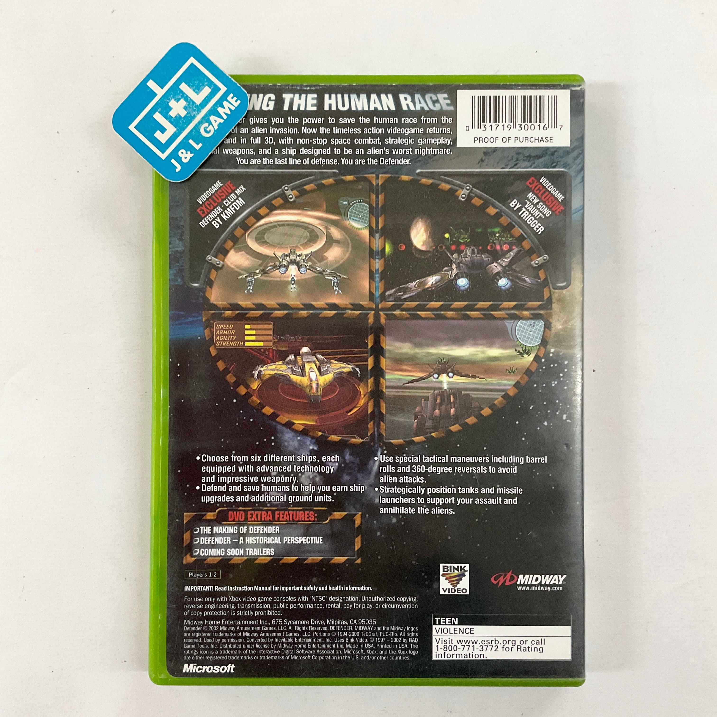 Defender - (XB) Xbox [Pre-Owned] Video Games Midway   
