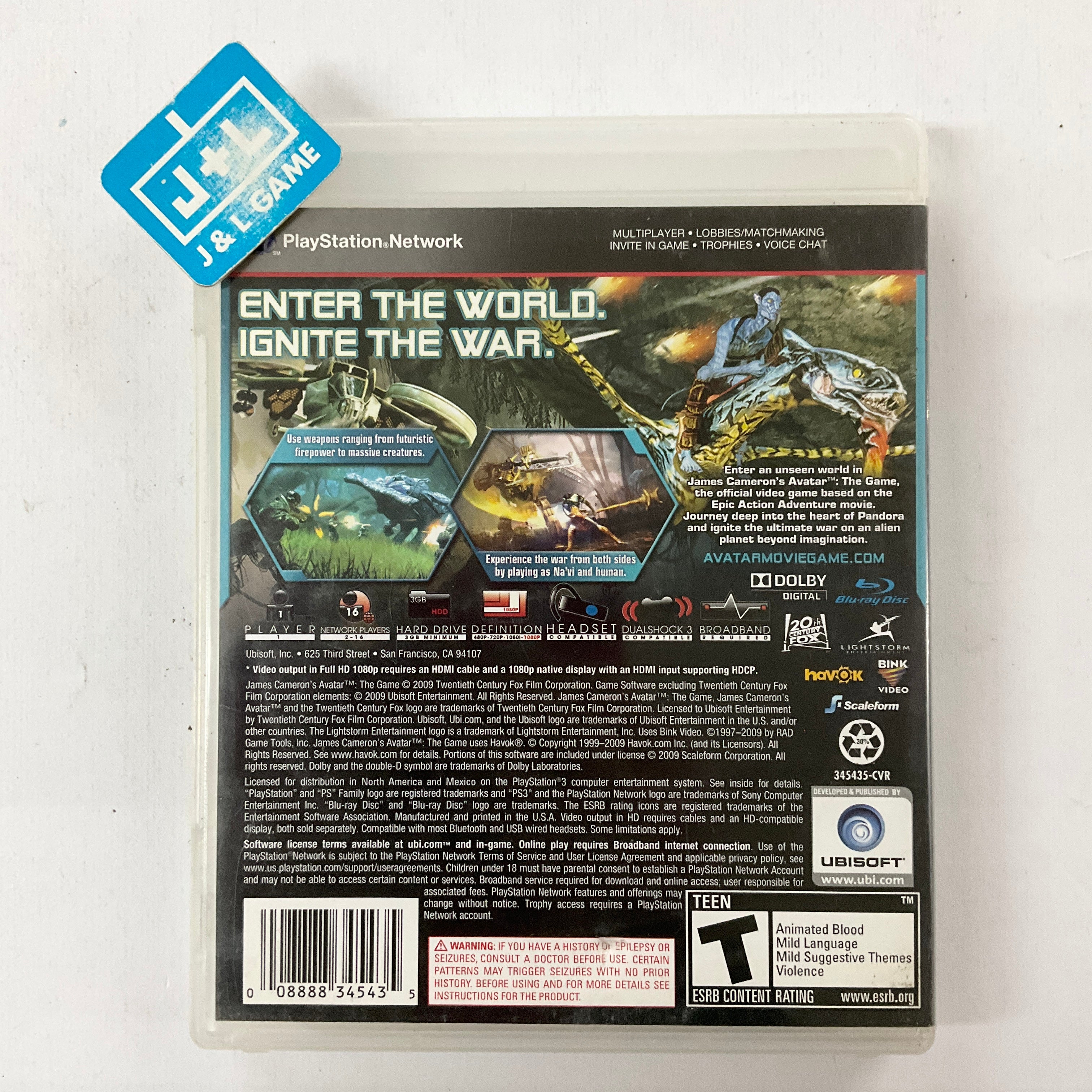 Avatar The Game Platinum - PS3 - Jeu Occasion Pas Cher Avatar The Game Platinum - PS3 - Jeu Occasion Pas Cher
