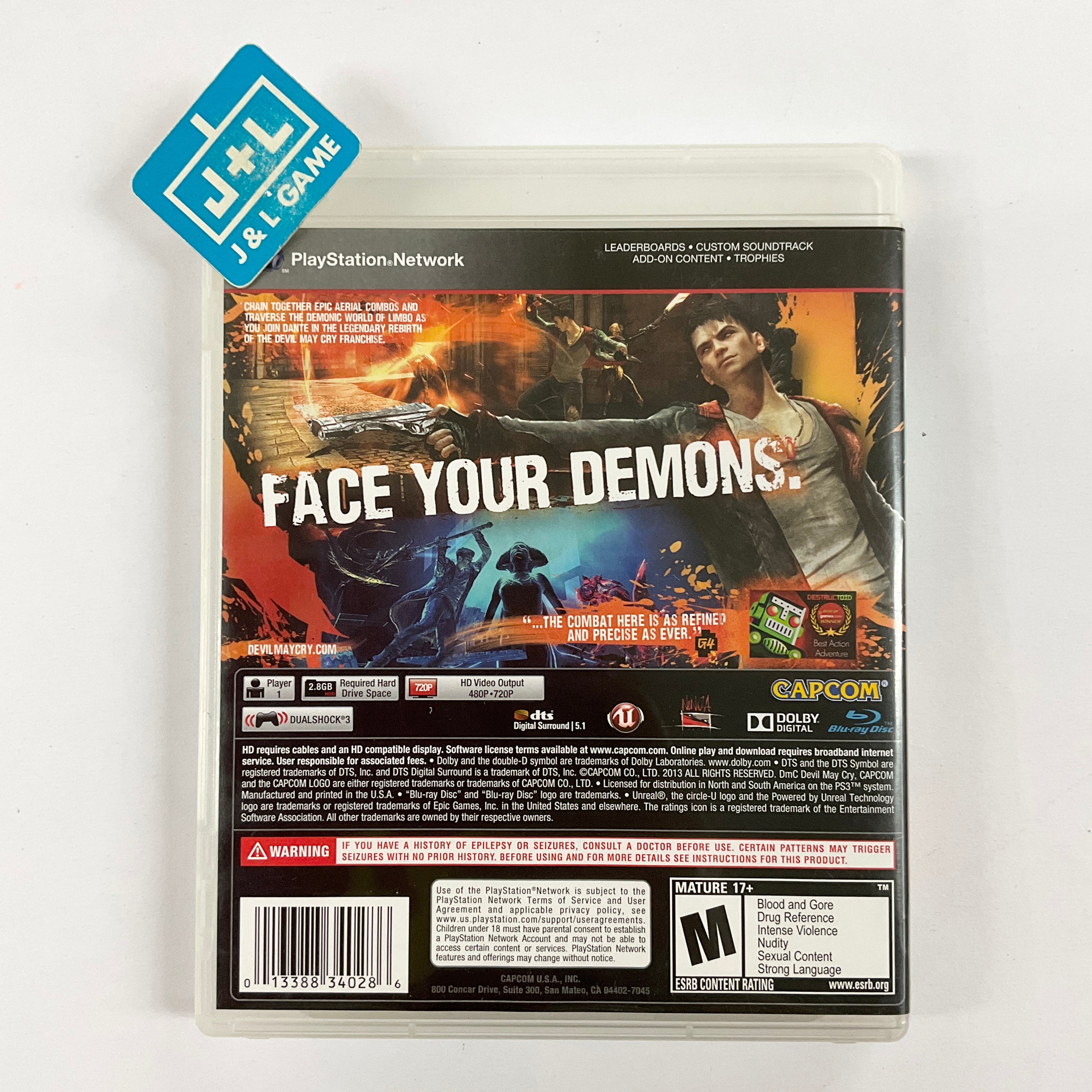 DmC: Devil May Cry - (PS3) PlayStation 3 [Pre-Owned] | J&L Game