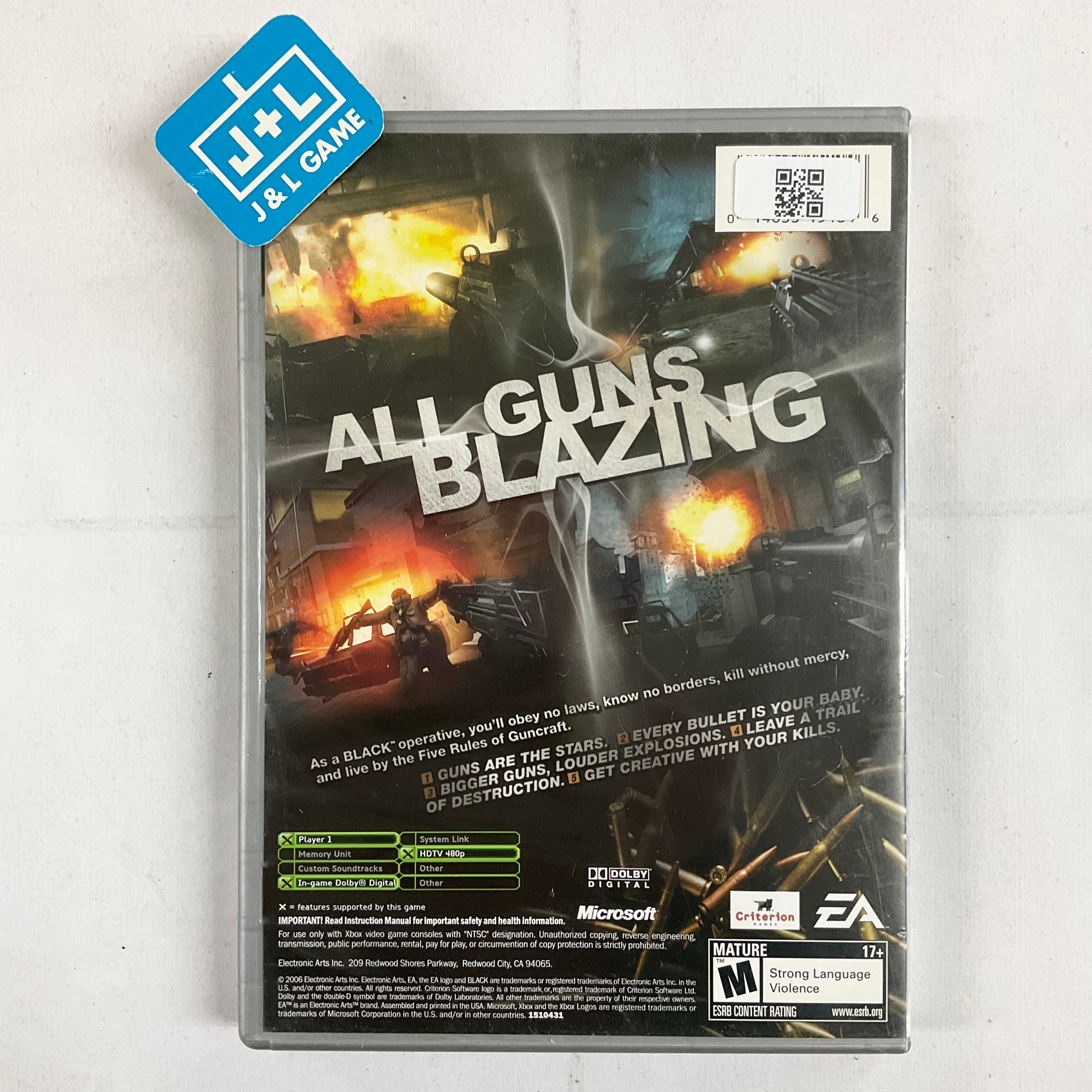 Black (Platinum Hits) - (XB) Xbox [Pre-Owned] Video Games EA Games   