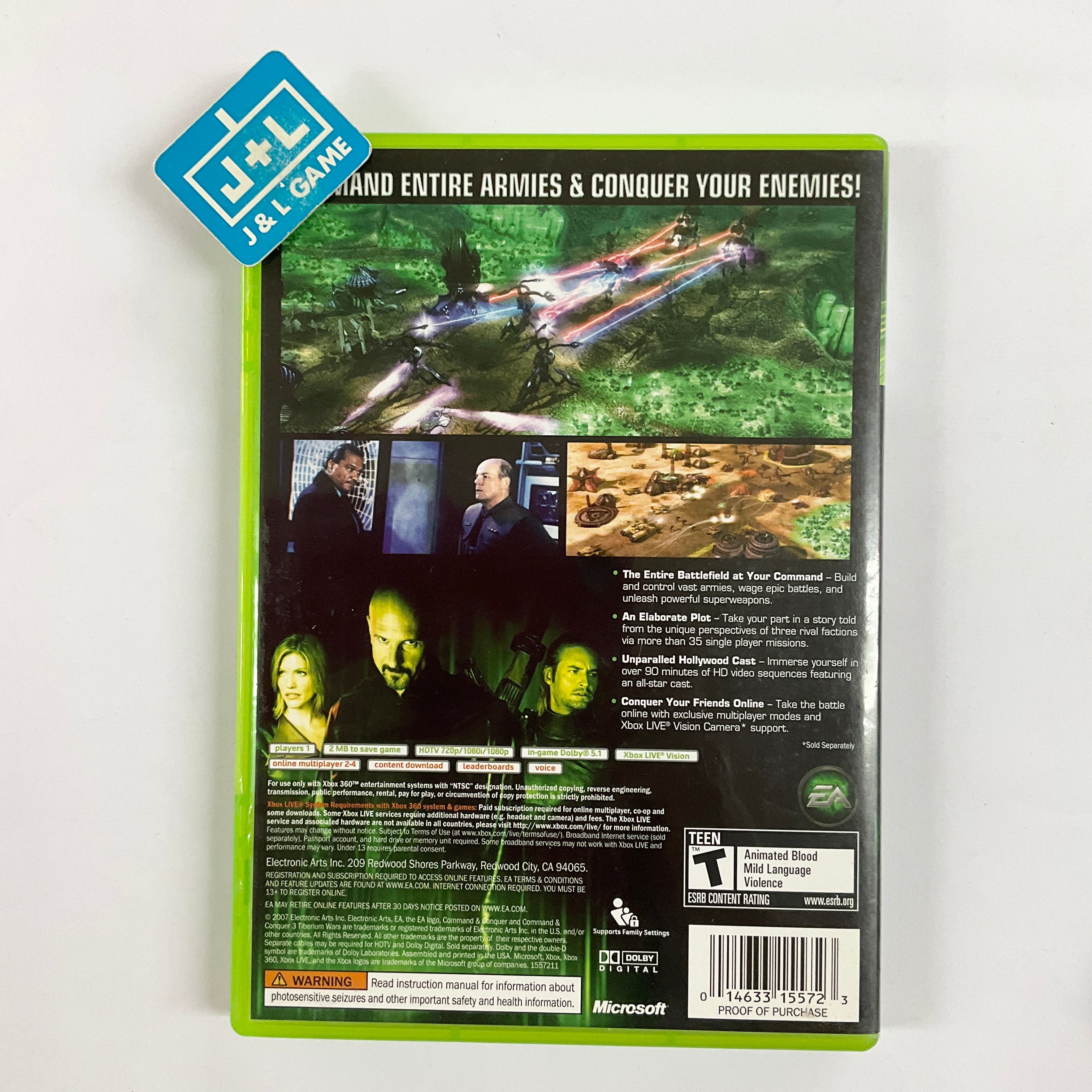 Command & Conquer 3: Tiberium Wars - Xbox 360 [Pre-Owned] Video Games EA Games   