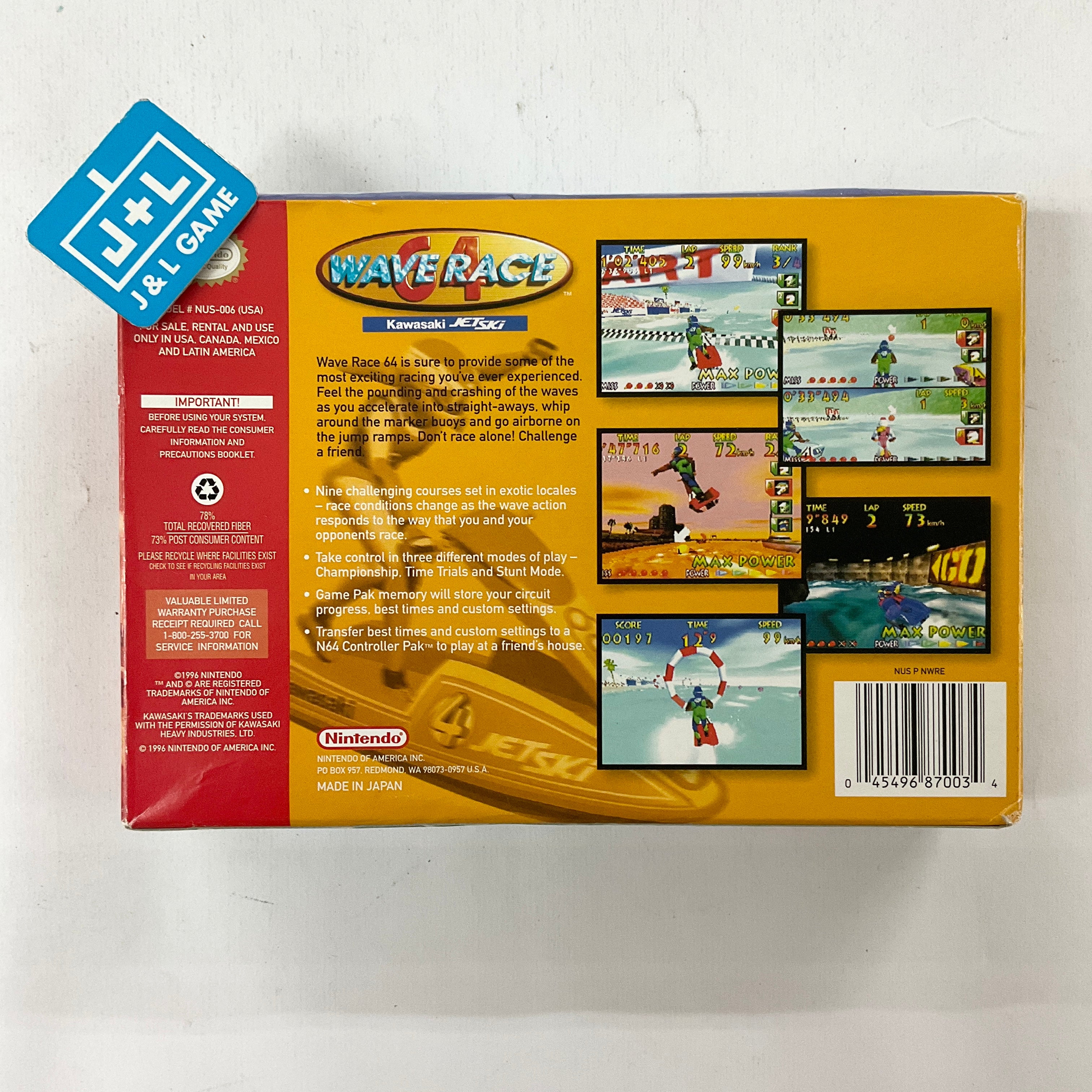 Wave Race 64 (Player's Choice) - (N64) Nintendo 64 [Pre-Owned